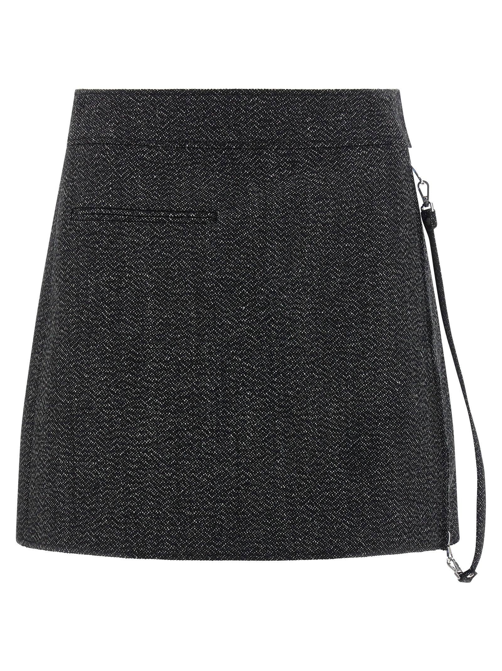 Courreges 'Zipped Caviar Mini' Skirt