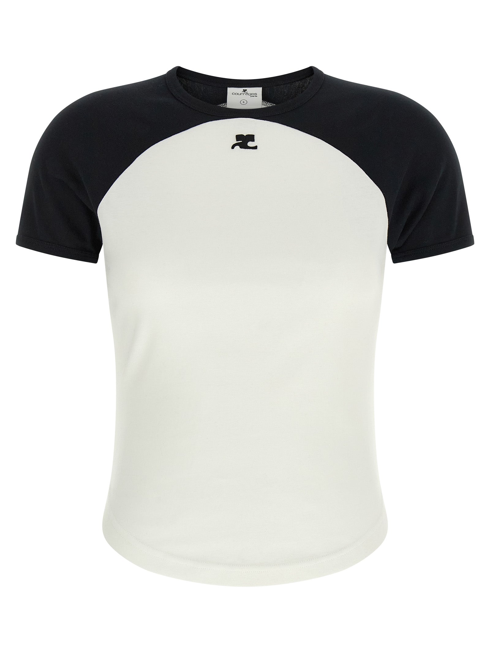 Courreges 'Circle Contrast' T-Shirt