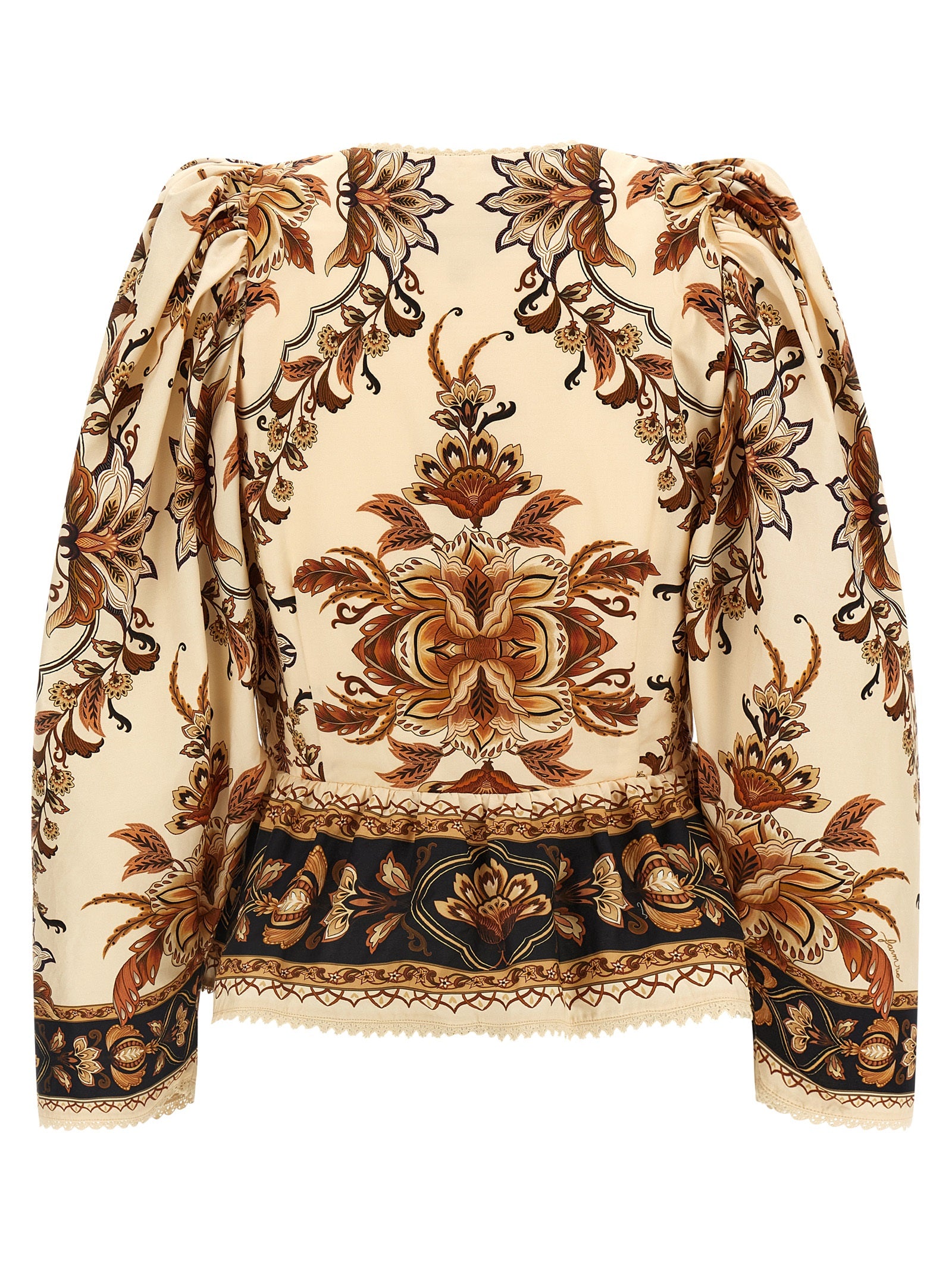 Farm Rio 'Majestic Garden Sand' Blouse