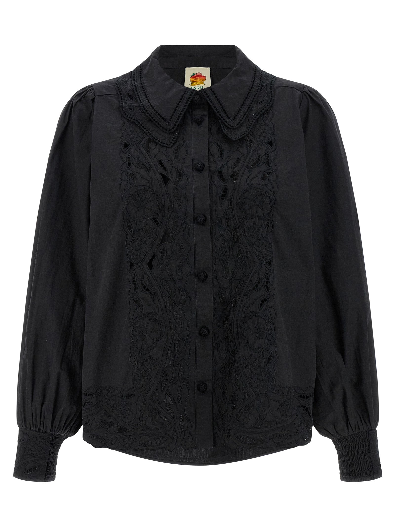 Farm Rio 'Black Embroidered' Shirt