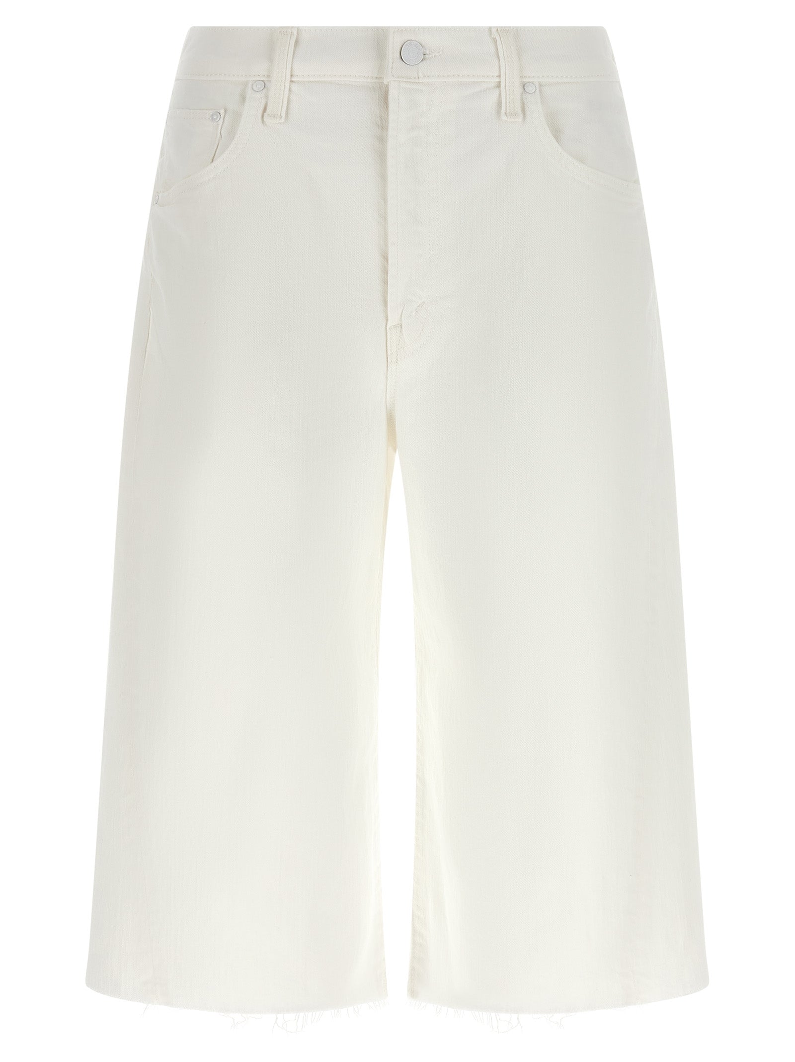 Mother 'The Whole Lot Zip Twist Fray' Bermuda Shorts