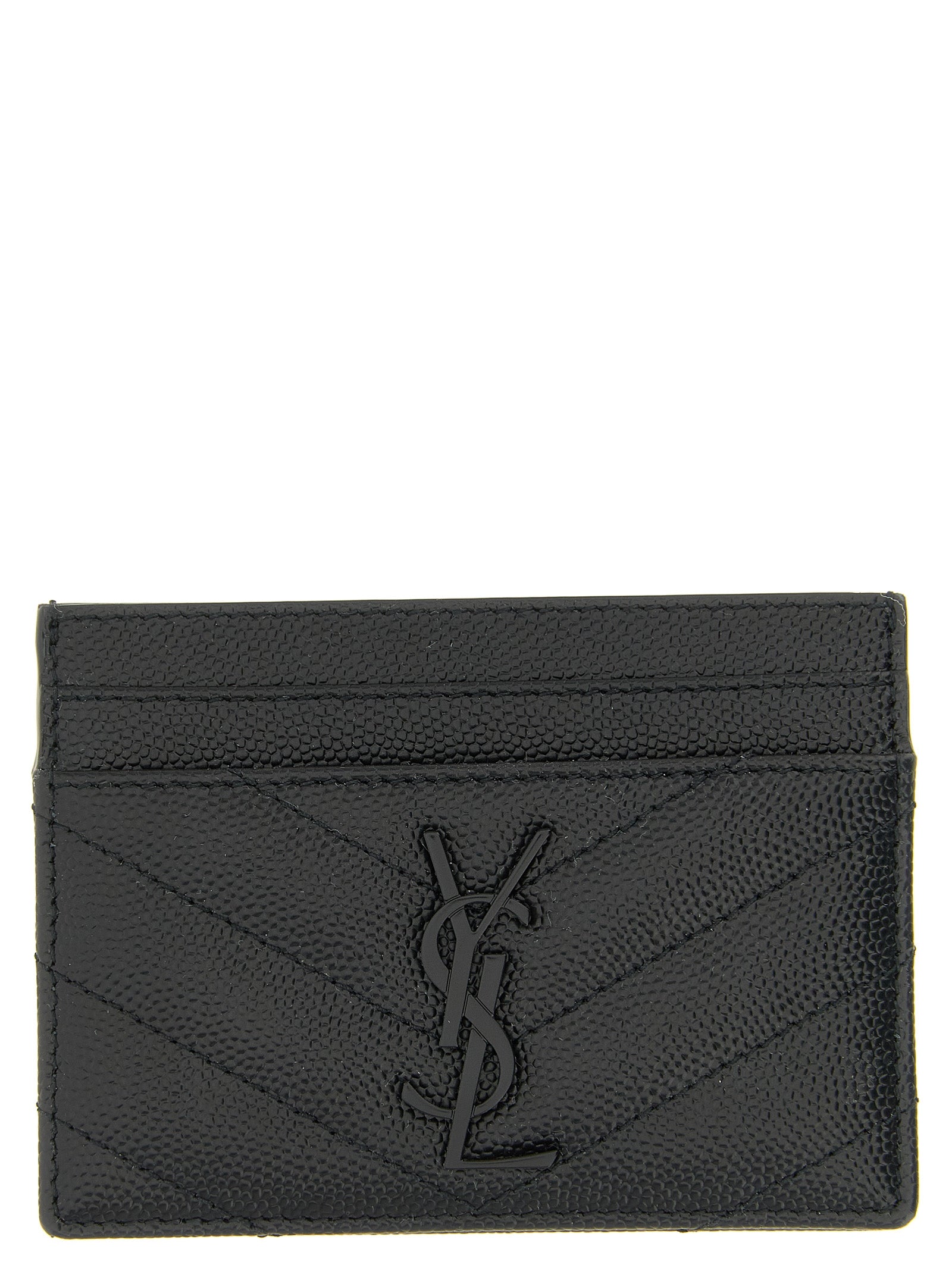 Saint Laurent Logo Matelassé Card Holder