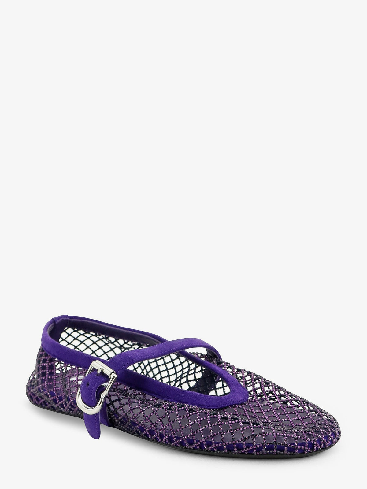Alaïa Ballerine Flat Mesh Ballerinas With Rhinestone Detail