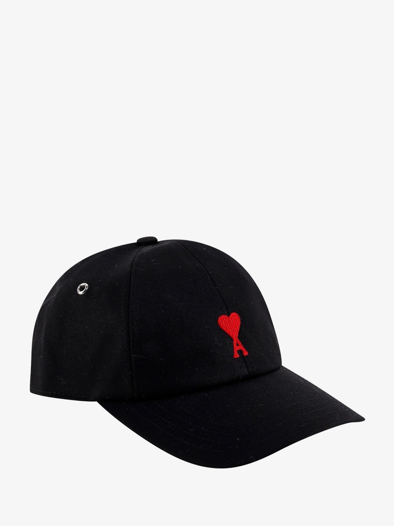 AMI Paris Cotton Hat With Embroidered Logo On The Front