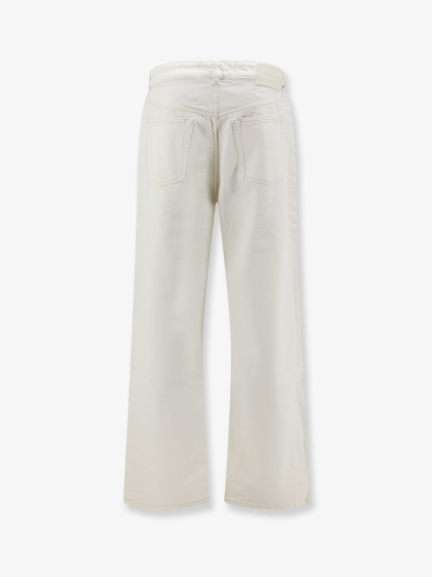 AMI Paris White Denim Trousers