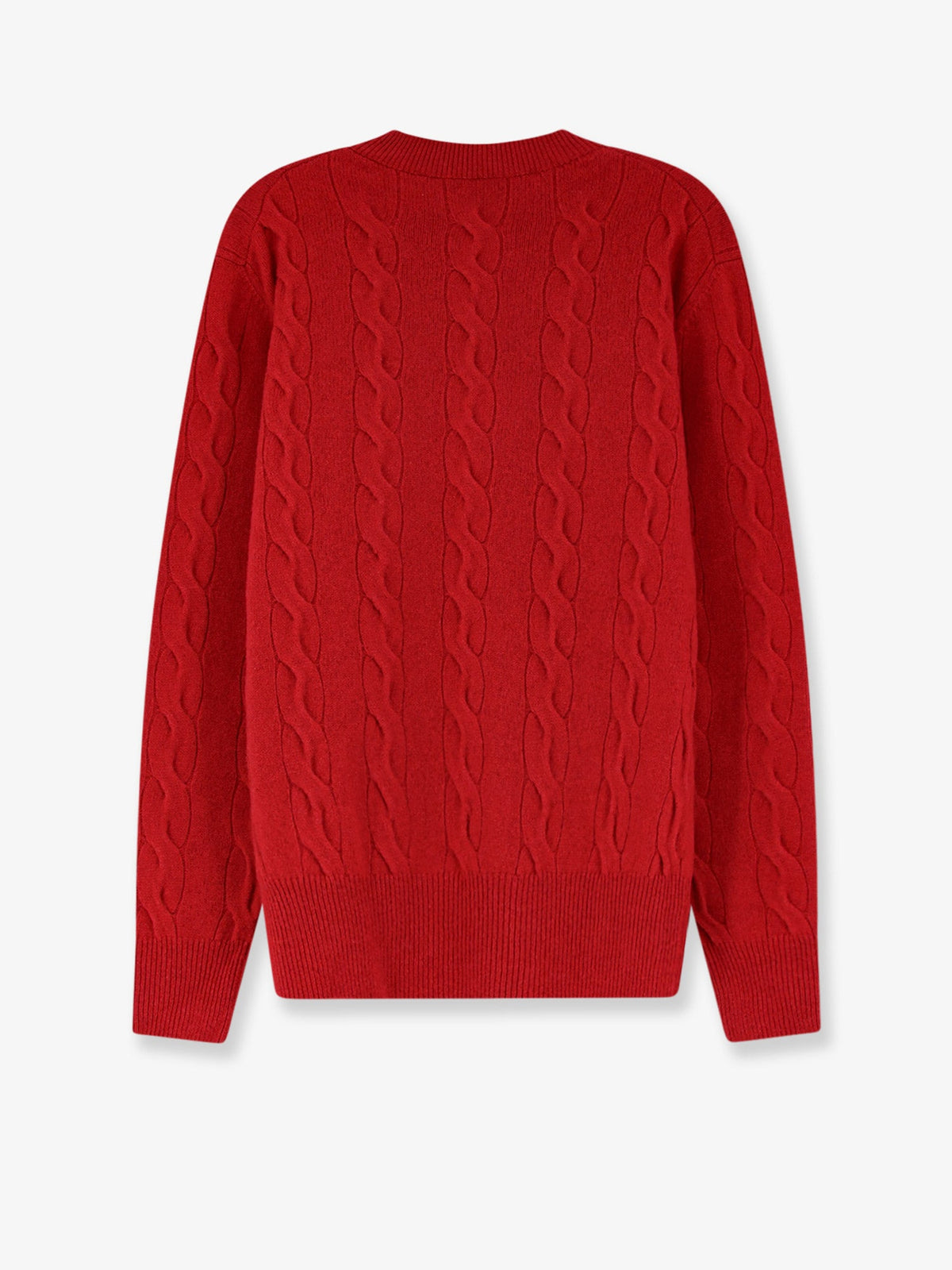AMI Paris Wool Sweater With Cable Knit