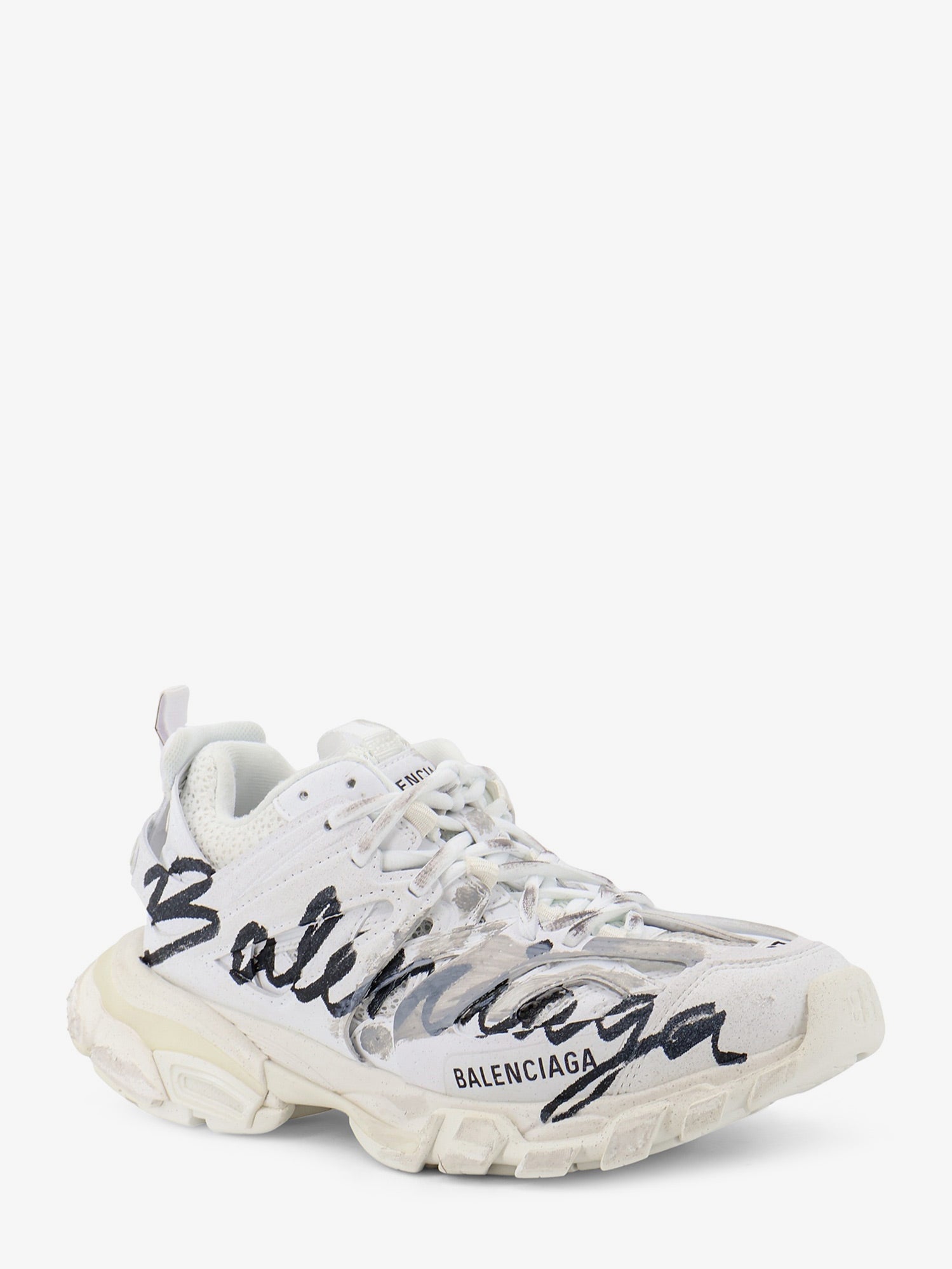 Balenciaga Track Signature Sneakers With Side Logo Print