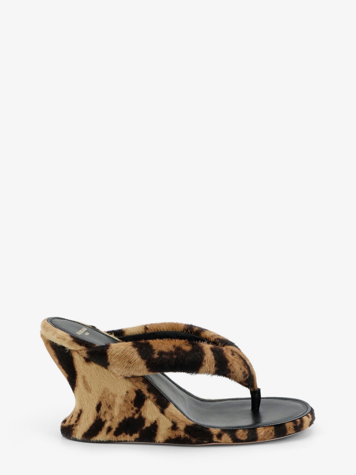 Balenciaga Gaeta Flip-flops With Ponyskin Wedge