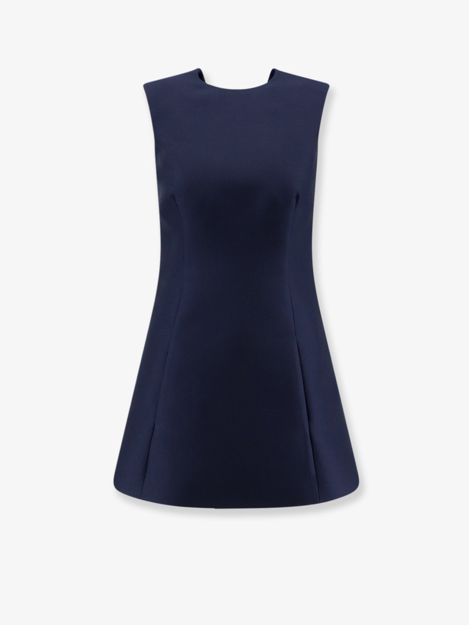 Balenciaga A-line Merino Wool And Silk Blend Short Dress