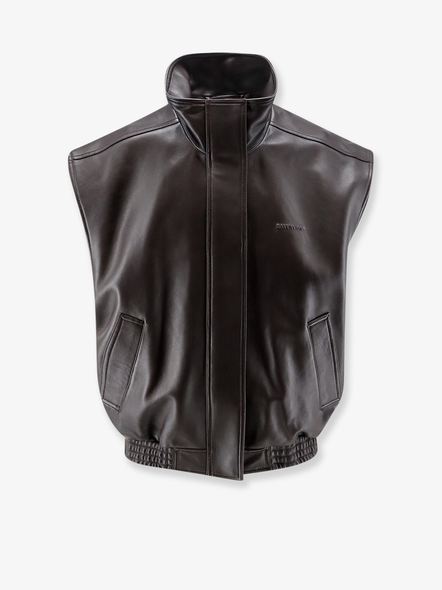 Balenciaga Giubbino In Pelle Smanicato