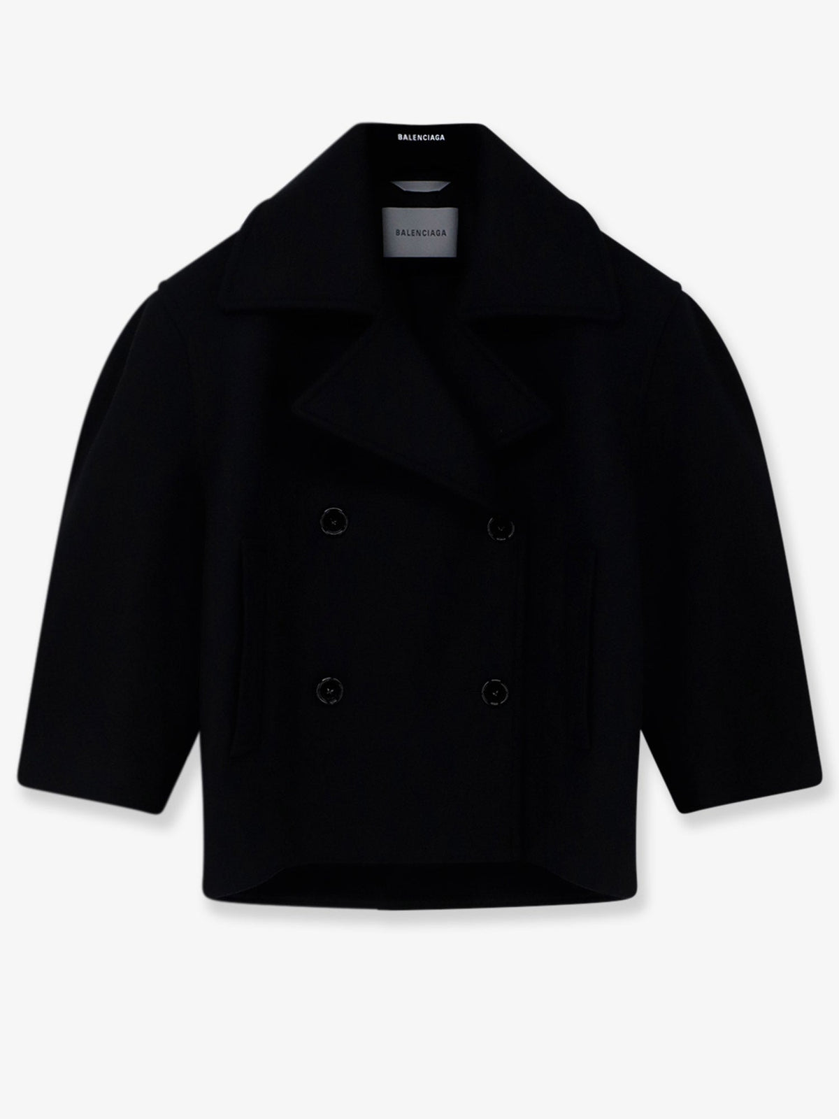Balenciaga Compact Double-wool Cocoon Peacoat