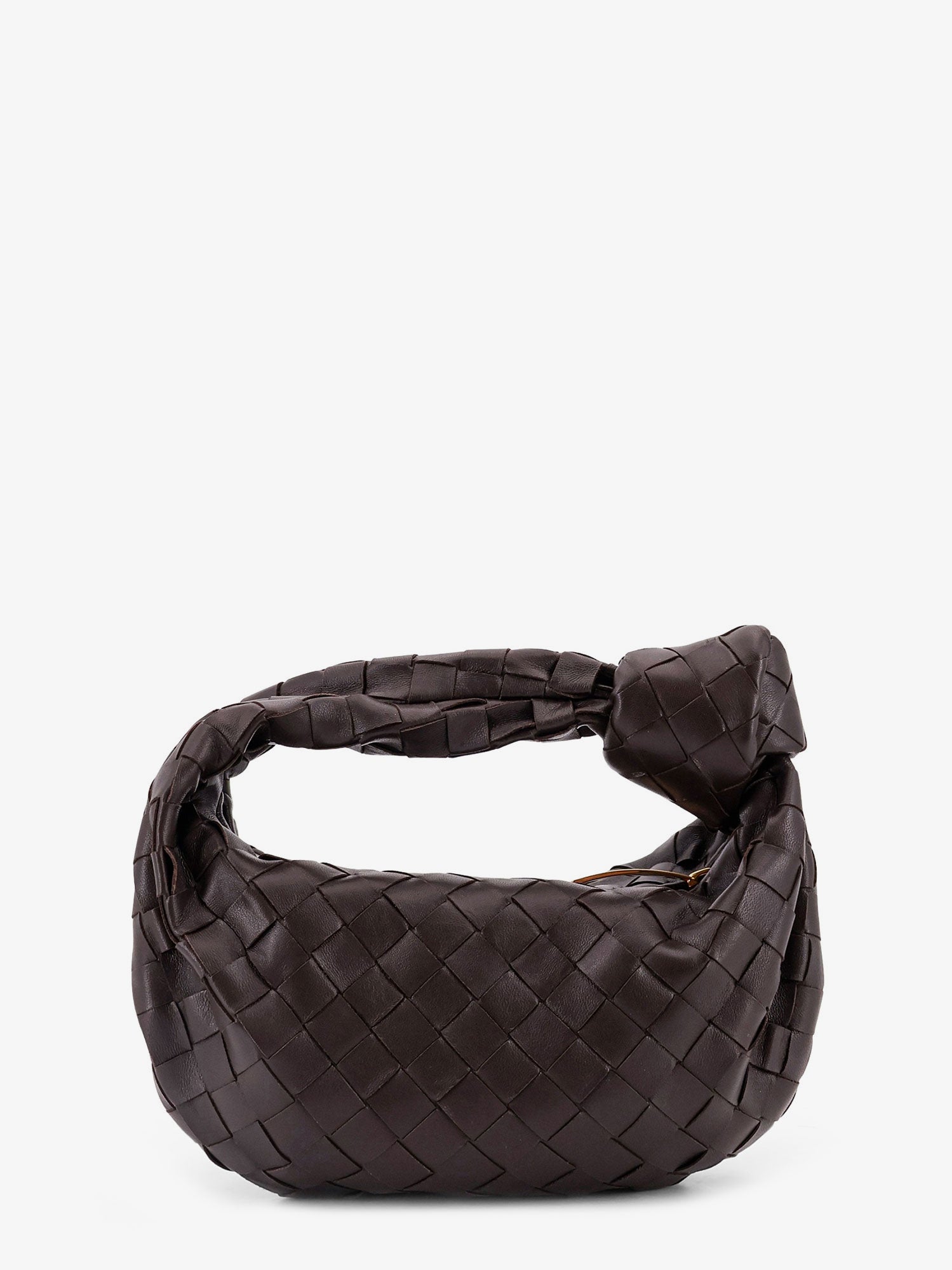 Bottega Veneta Mini Jodie Leather Handbag With Intrecciato Motif