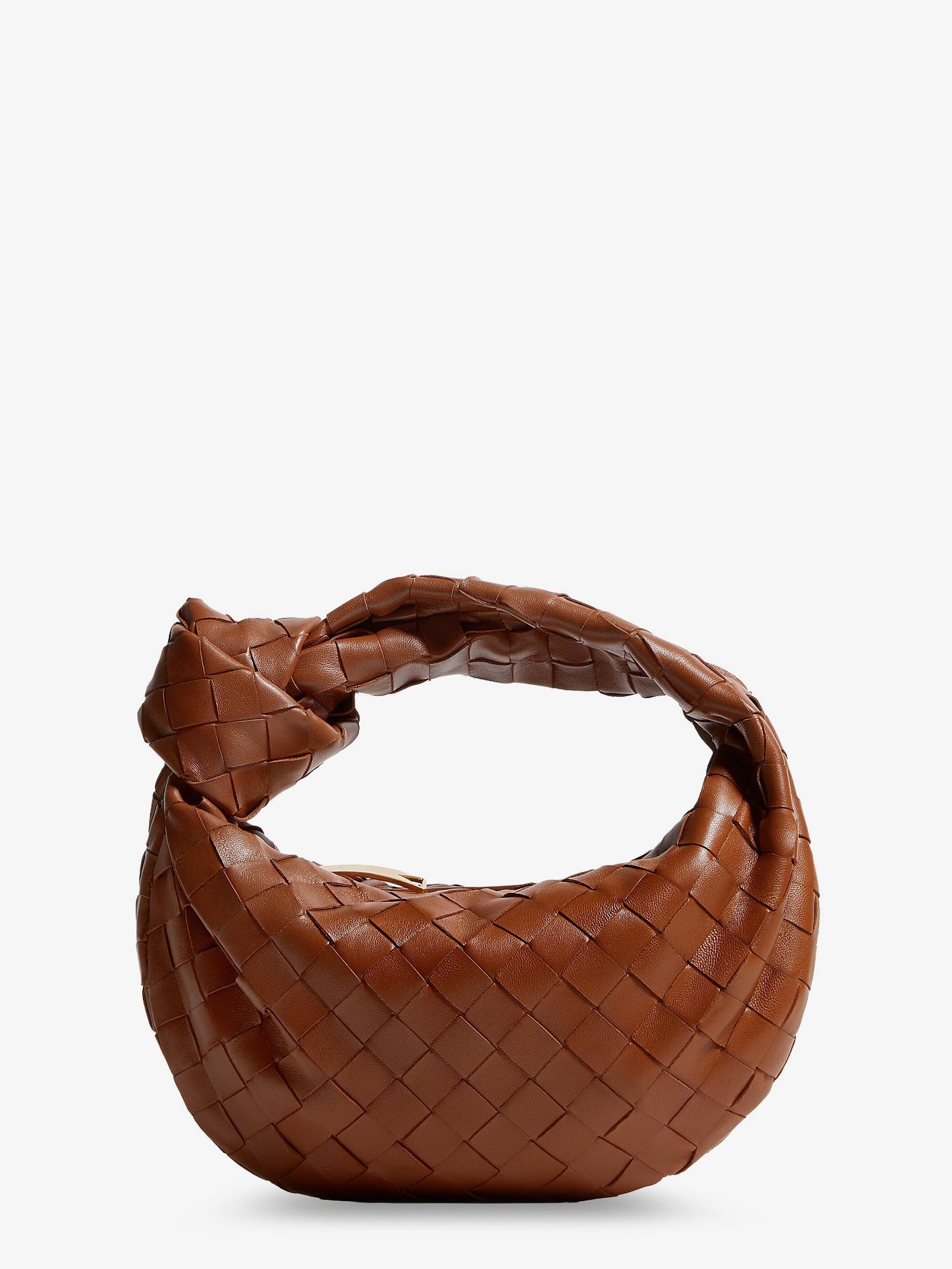 Bottega Veneta Mini Jodie Leather Handbag With Intrecciato Motif