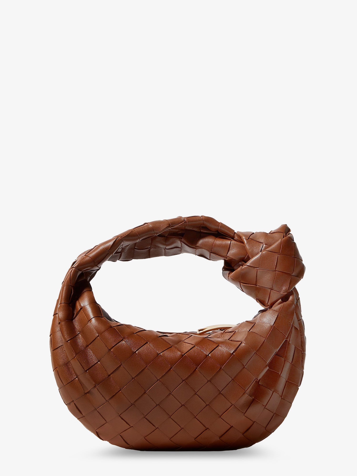 Bottega Veneta Mini Jodie Leather Handbag With Intrecciato Motif