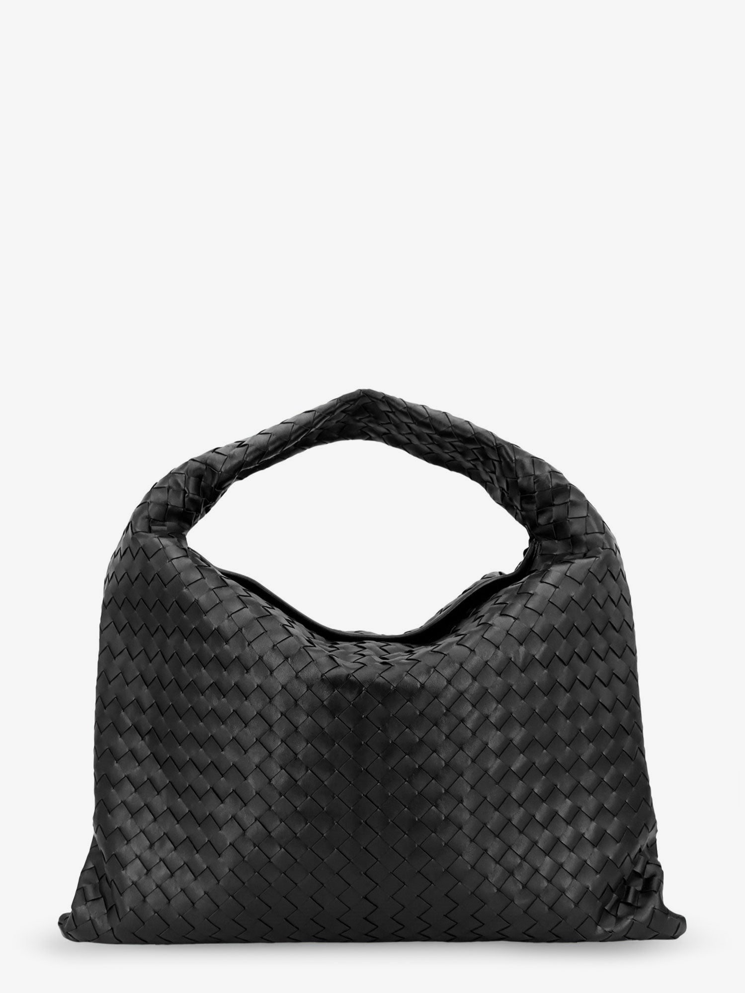 Bottega Veneta Hop Hobo Leather Shoulder Bag With Intreccio Pattern