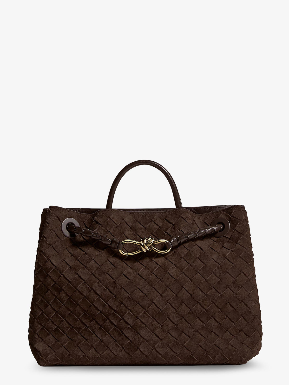 Bottega Veneta Andiamo Medium Suede Handbag