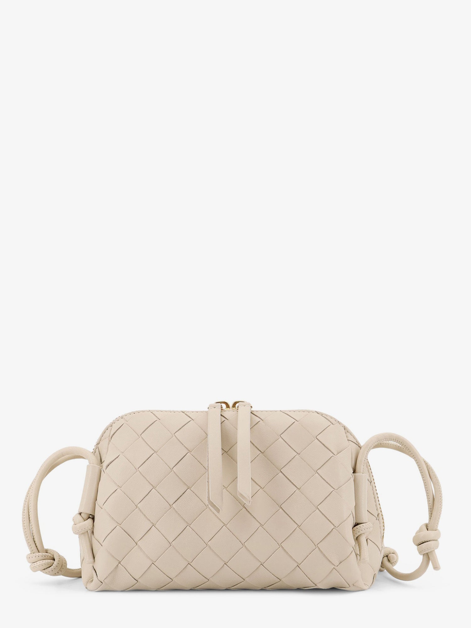 Bottega Veneta Concert Pouch Leather Crossbody Bag With Intrecciato Motif