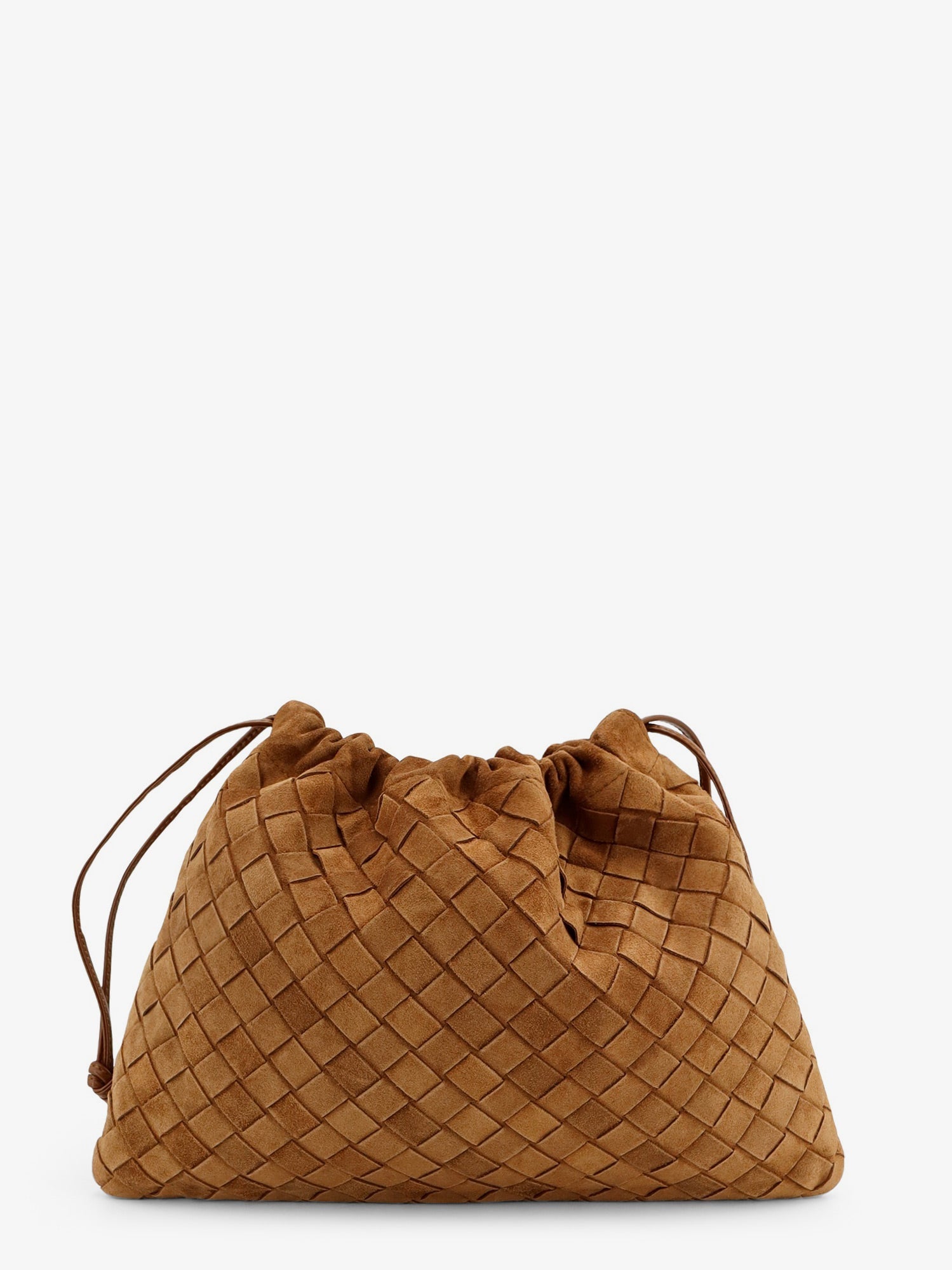 Bottega Veneta Medium Dustbag In Suede With Intrecciato Effect