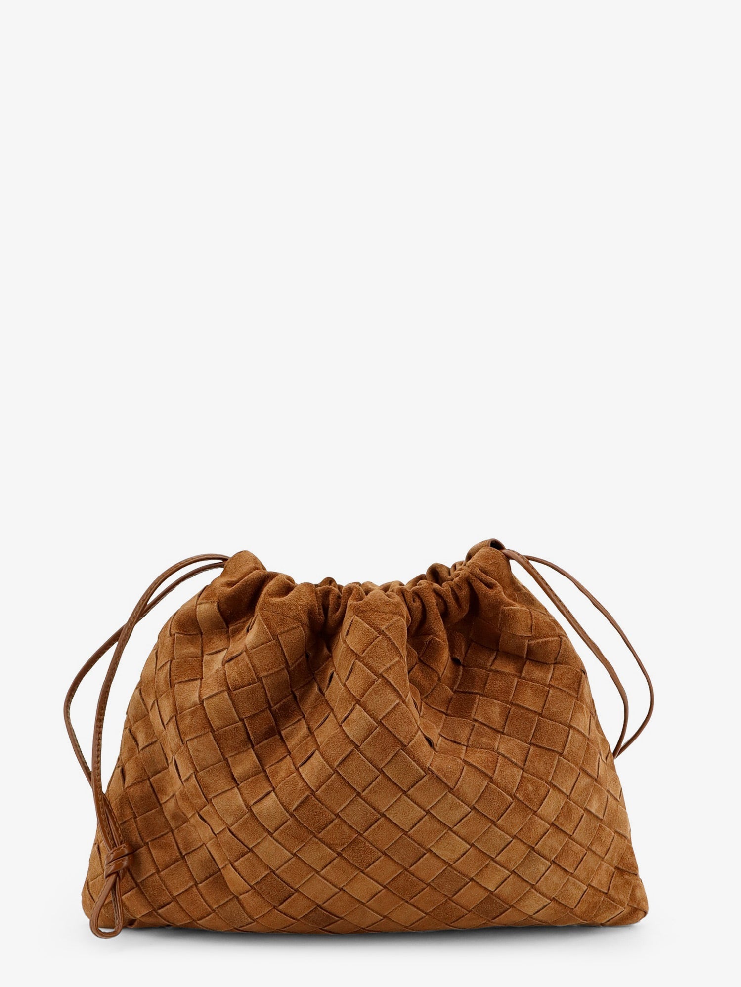 Bottega Veneta Medium Dustbag In Suede With Intrecciato Effect