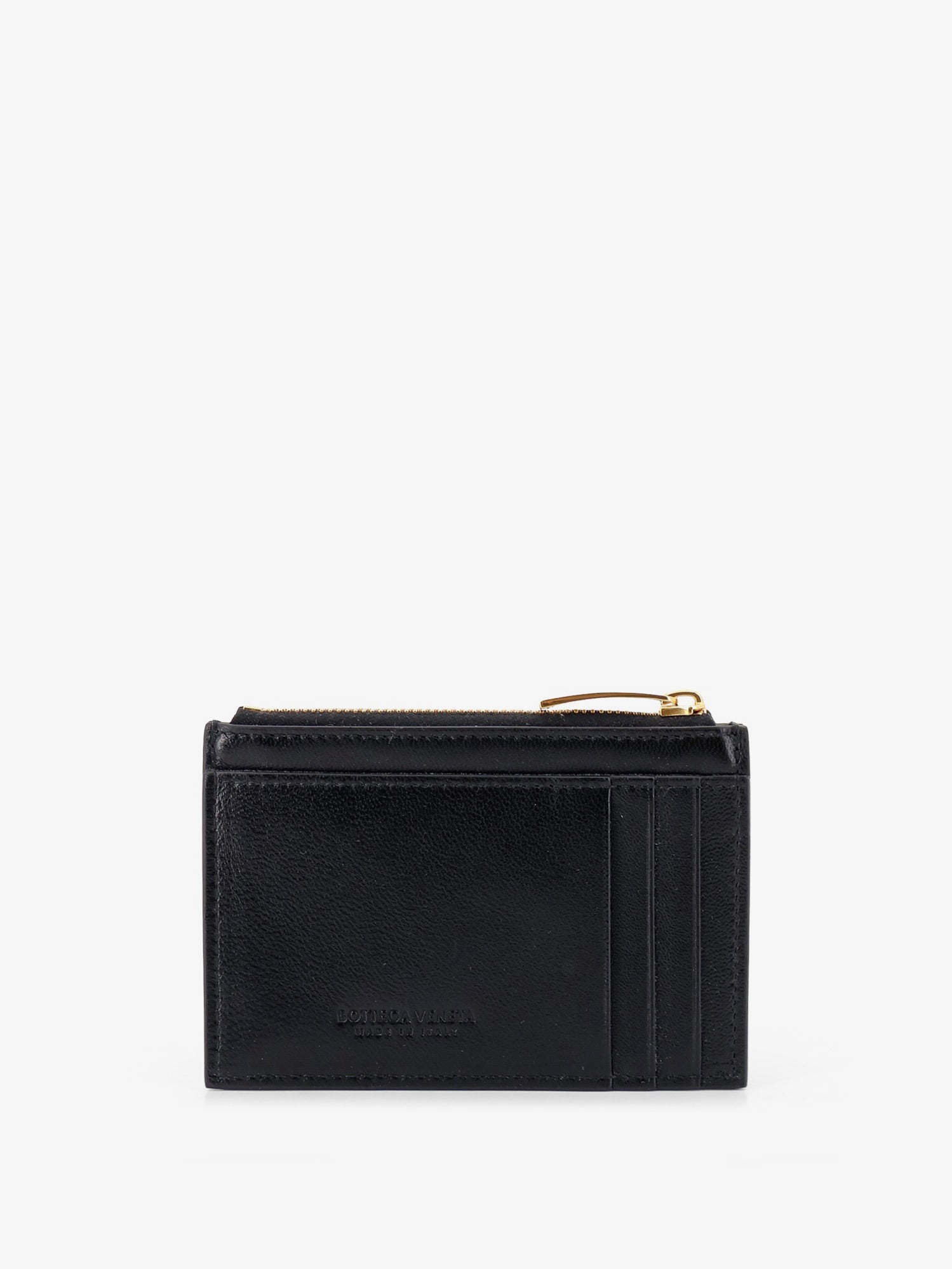 Bottega Veneta Leather Card Holder With Intrecciato Motif