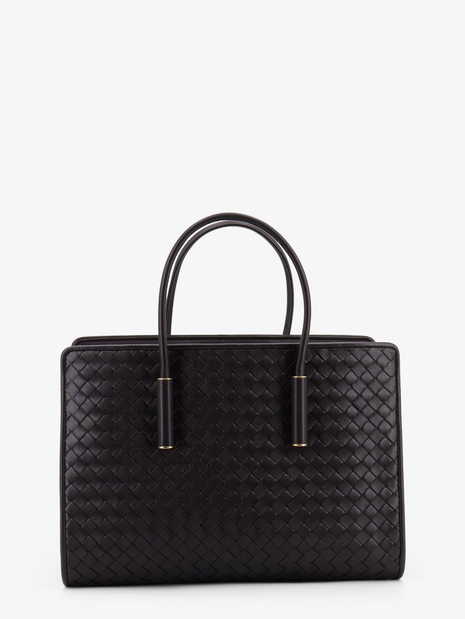 Bottega Veneta Barbara Leather Handbag With Intrecciato Motif