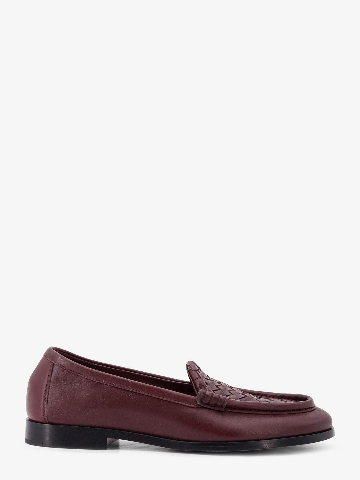 Bottega Veneta Silenzio Leather Loafers With Intrecciato Pattern