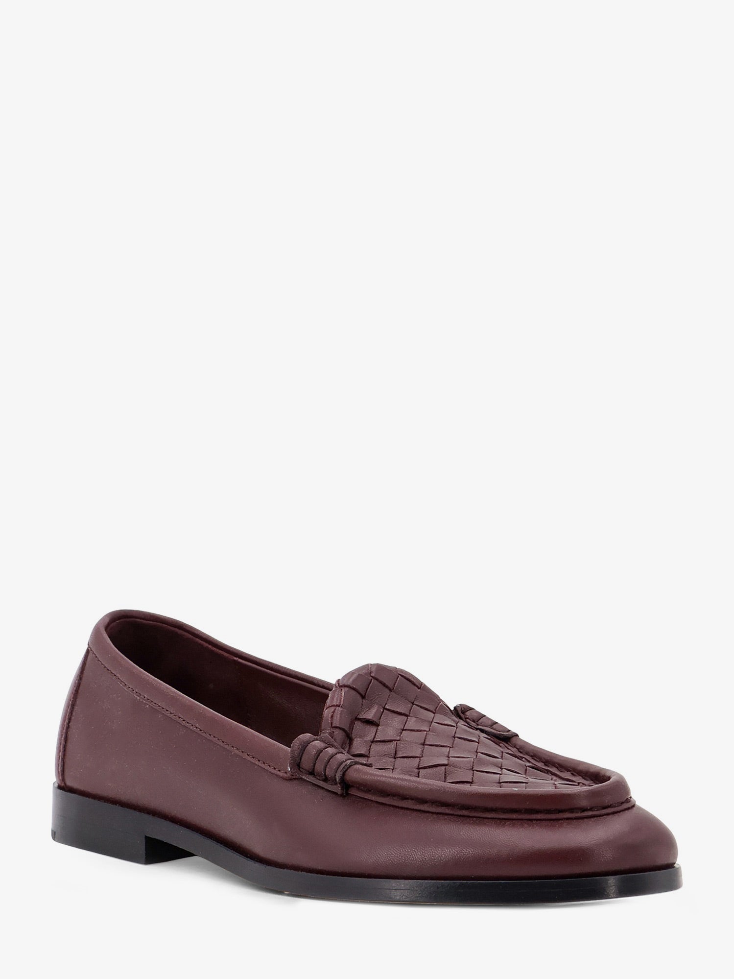 Bottega Veneta Silenzio Leather Loafers With Intrecciato Pattern