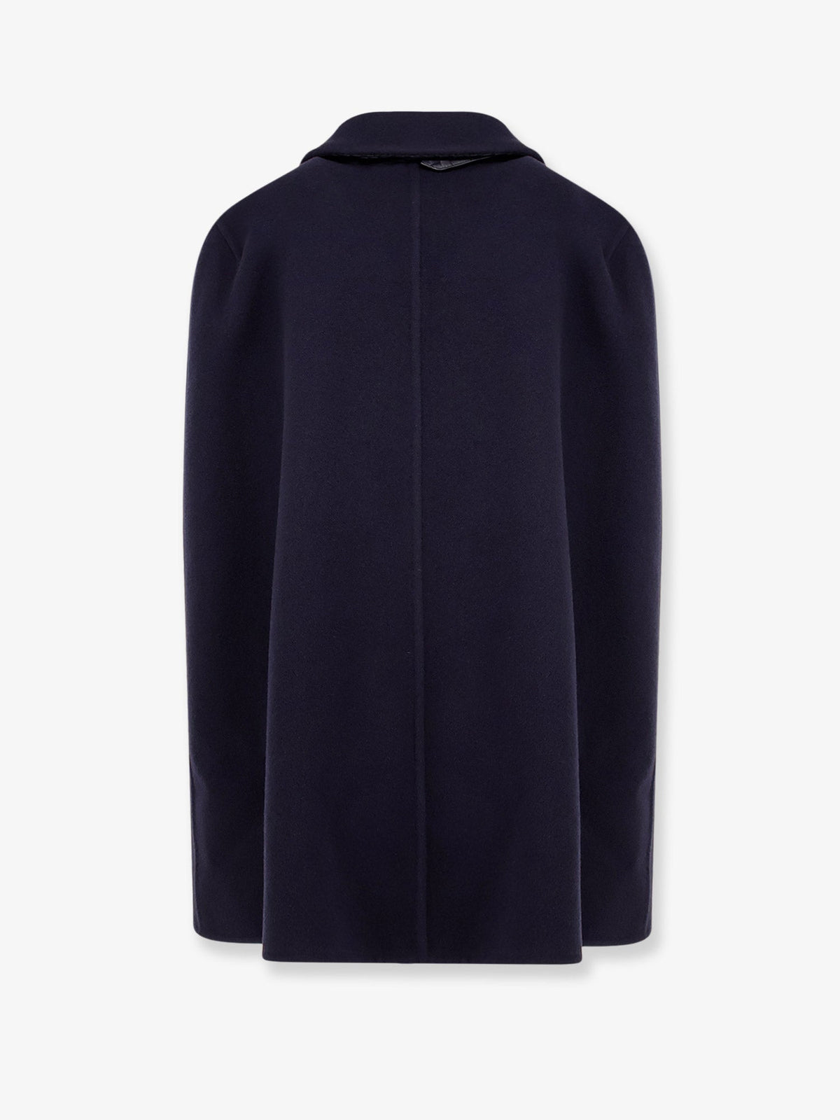 Bottega Veneta Wool And Cashmere Cape With Intrecciato Leather Detail