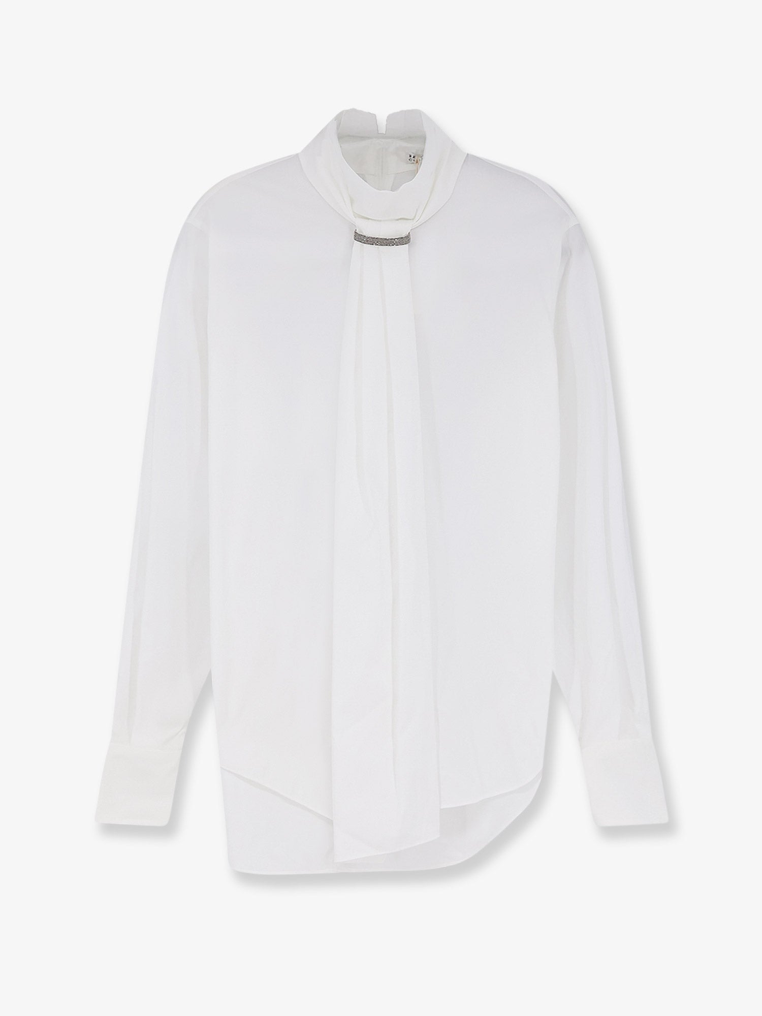 Brunello Cucinelli Cotton Blend Shirt With Monili Detail