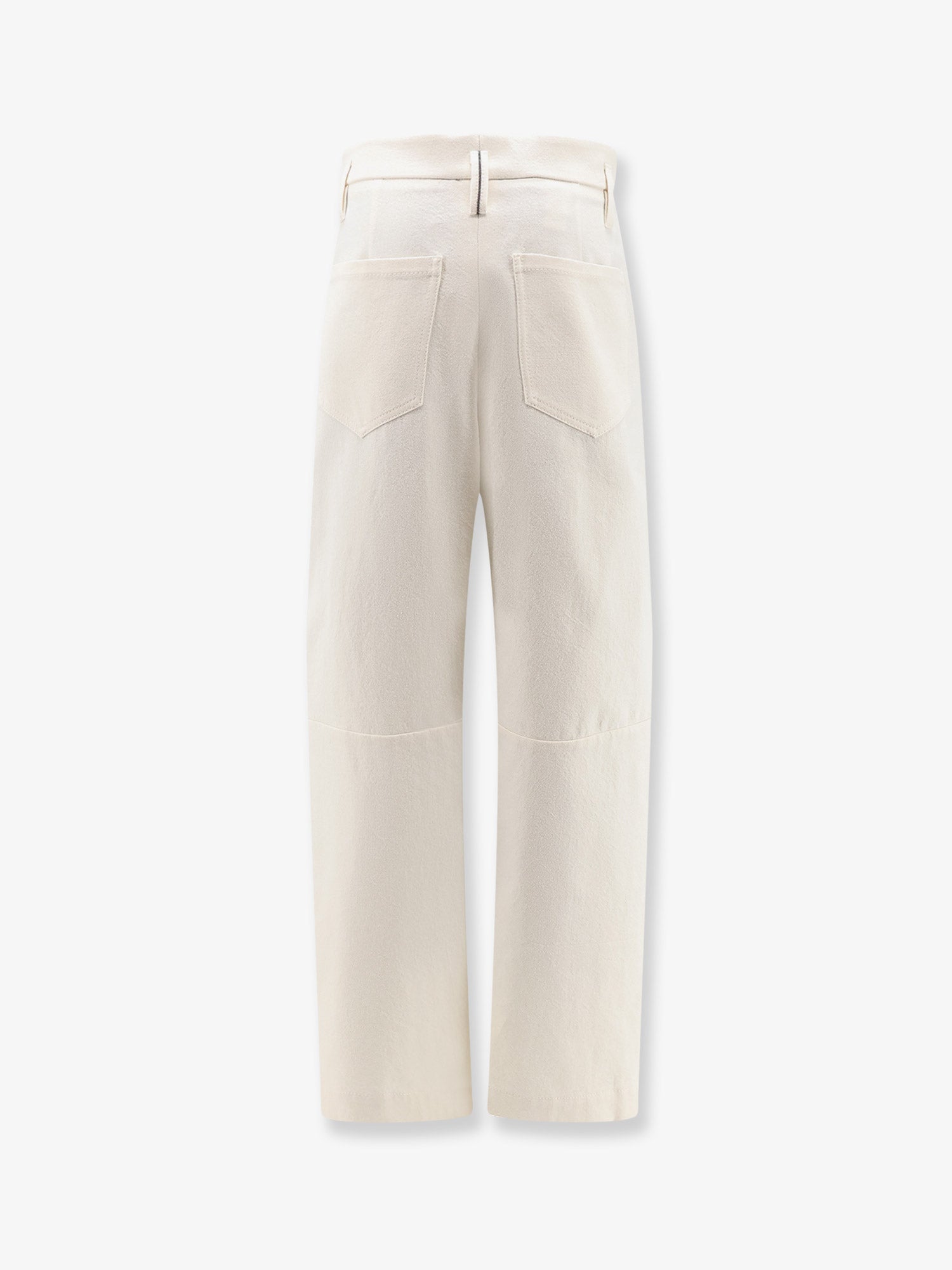 Brunello Cucinelli Baggy Wrinkled Wool And Cotton Trousers