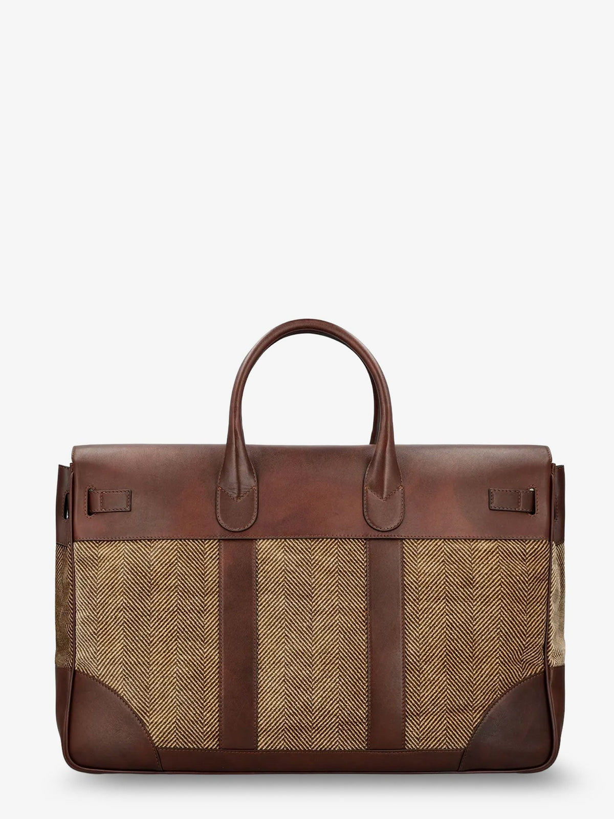 Brunello Cucinelli Country Leather Bag With Chevron Pattern