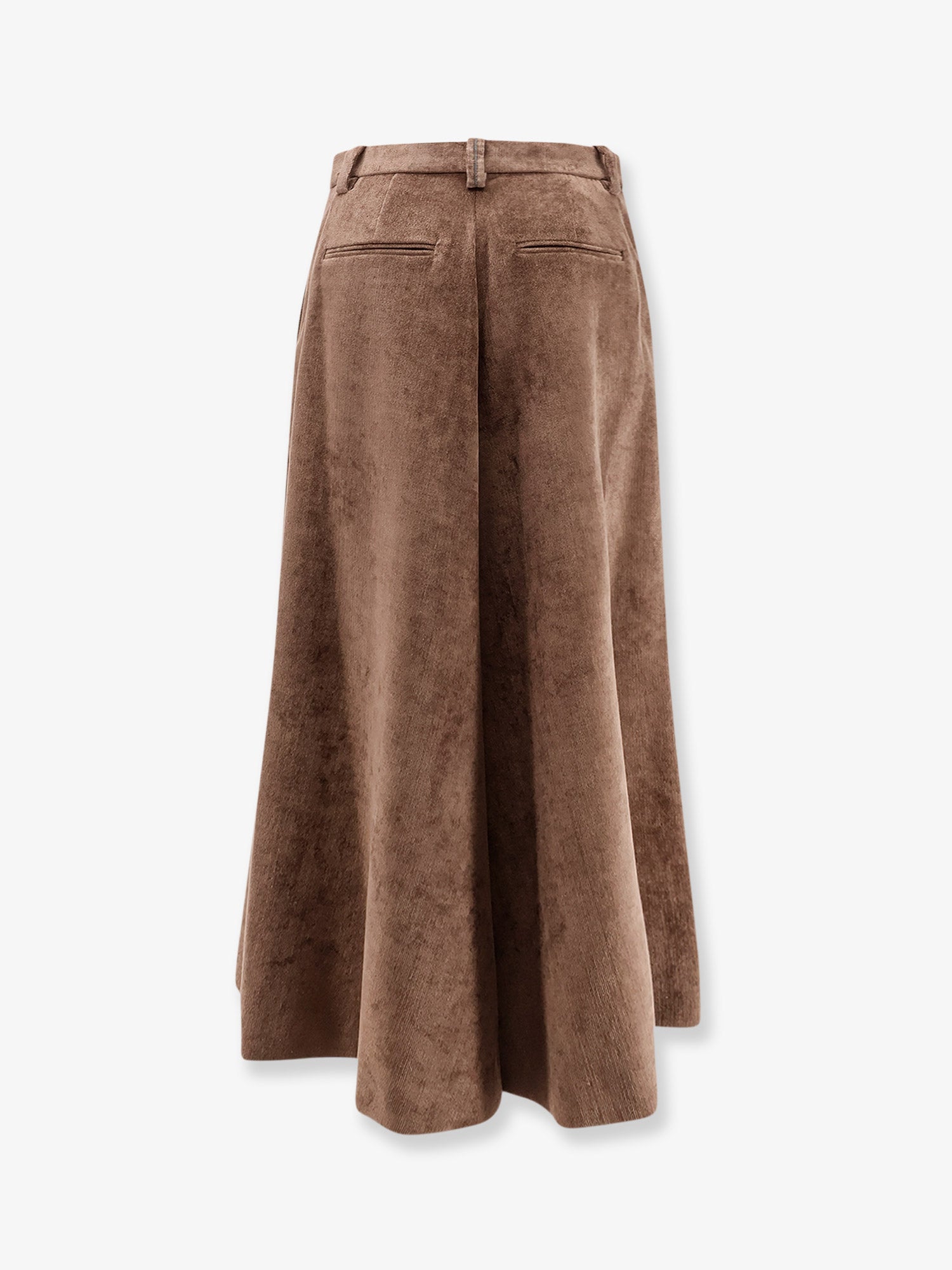 Brunello Cucinelli Velvet Skirt With Monili Detail