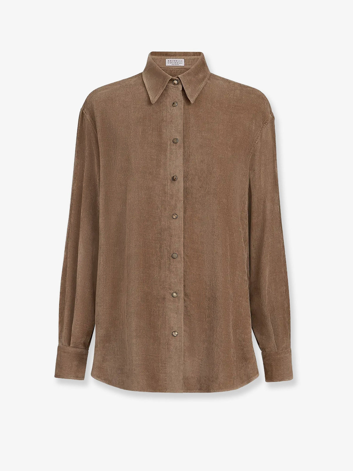 Brunello Cucinelli Fluid Corduroy Shirt With Monili