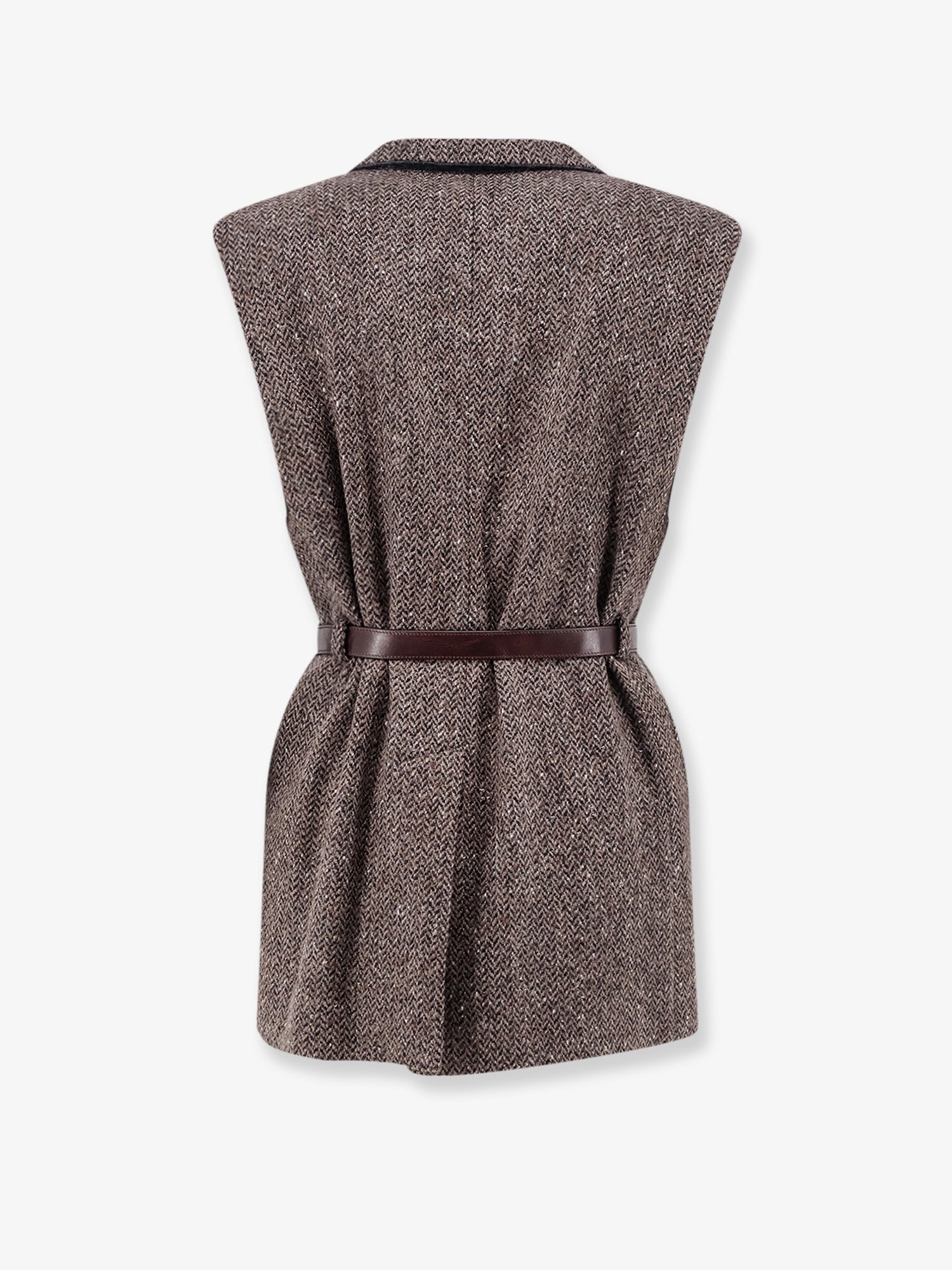 Brunello Cucinelli Sleeveless Blazer With Belt