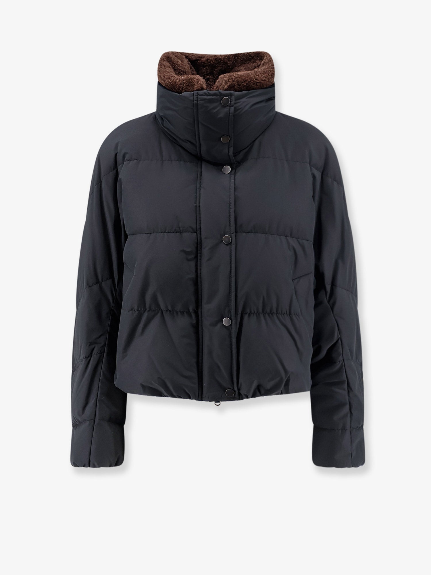 Brunello Cucinelli Down Jacket With Shearling Collar