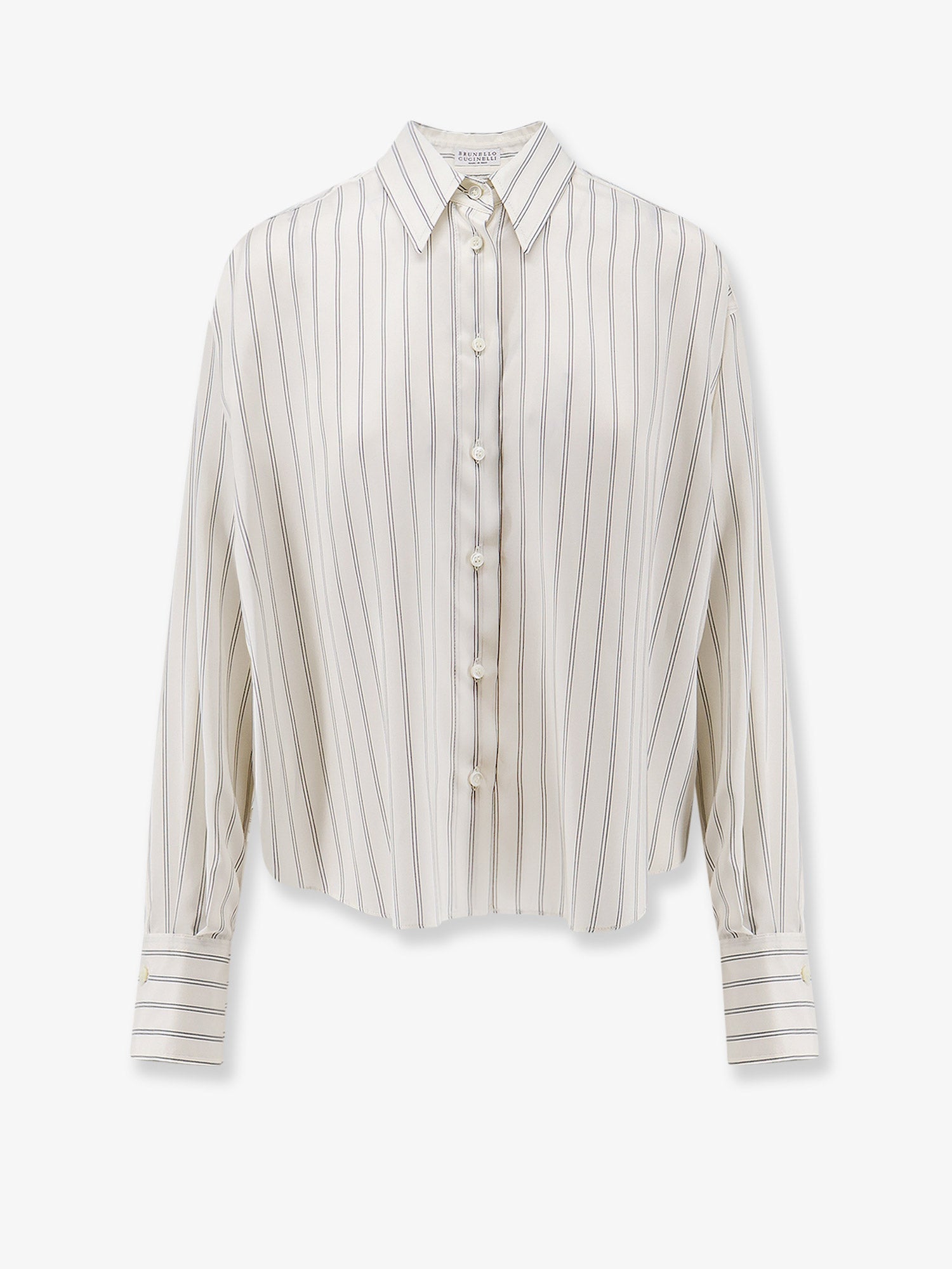 Brunello Cucinelli Striped Silk Shirt