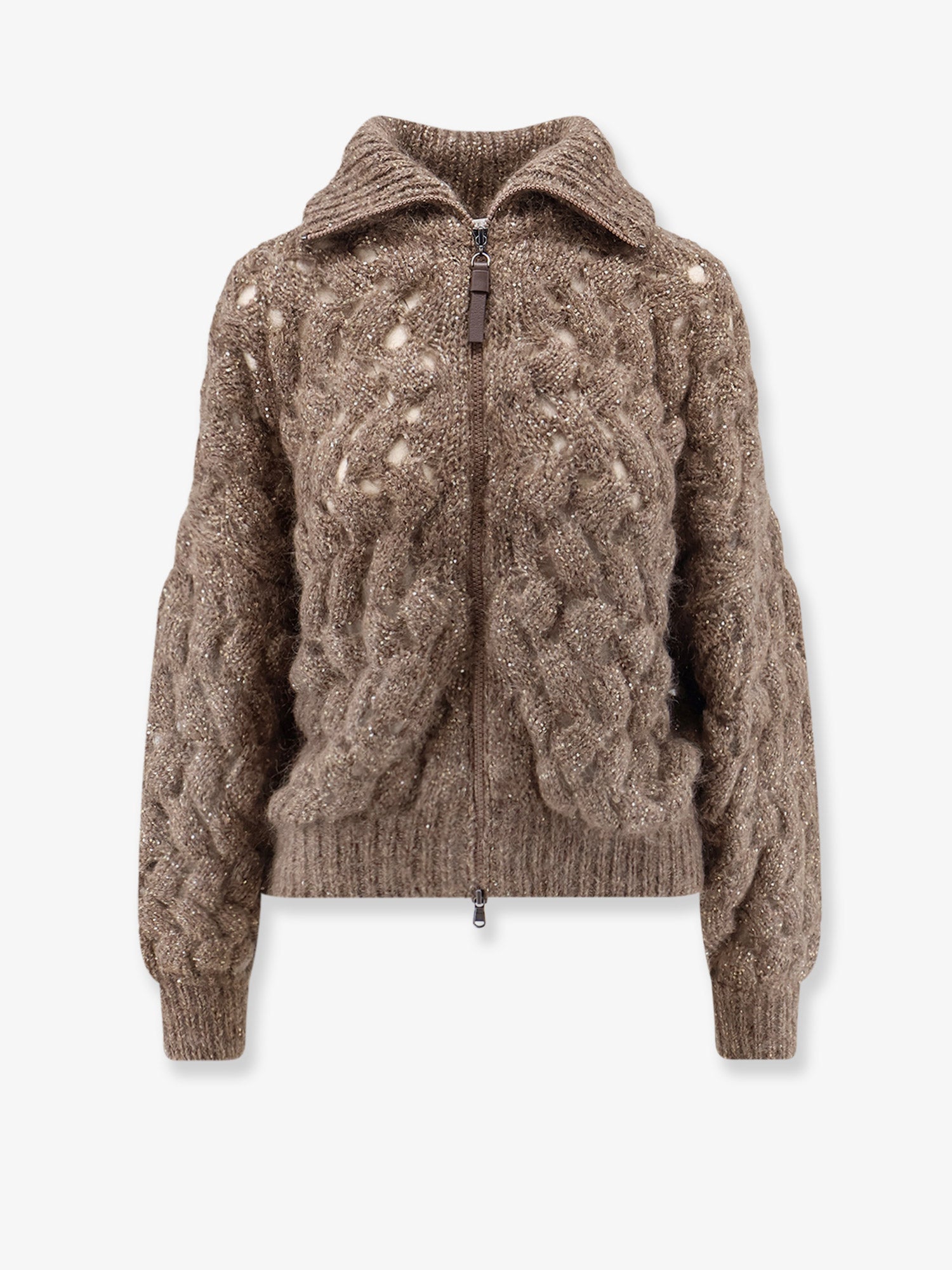Brunello Cucinelli Perforated Cardigan With Micro-sequins