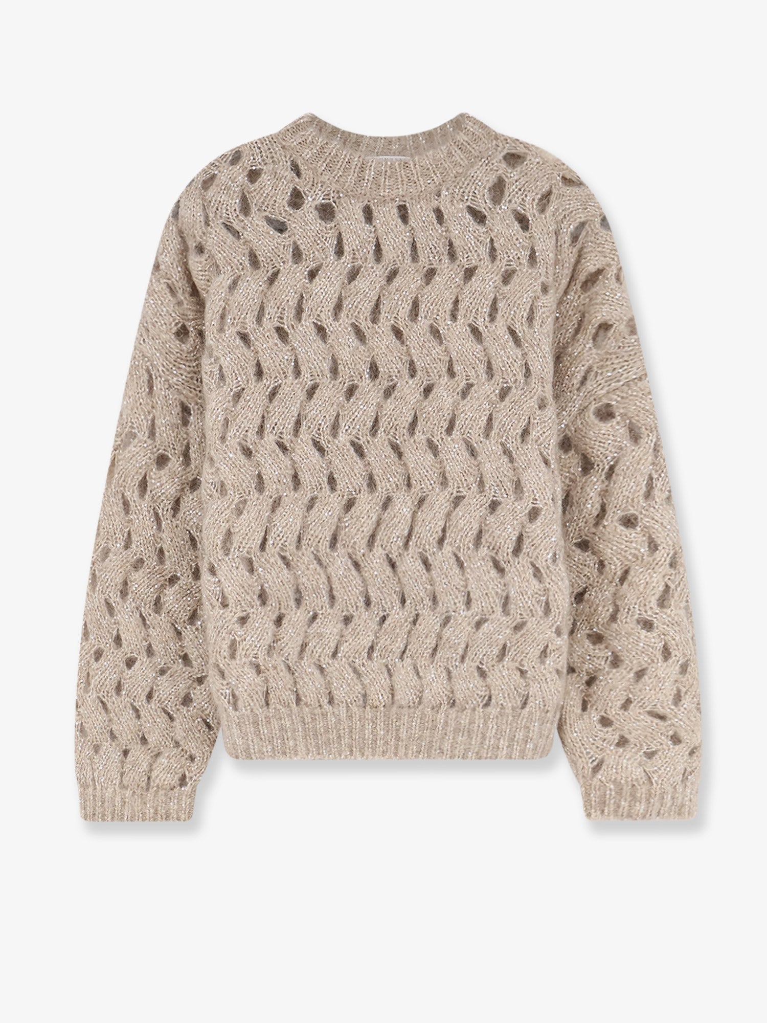Brunello Cucinelli Perforated Sweater With Micro Sequins