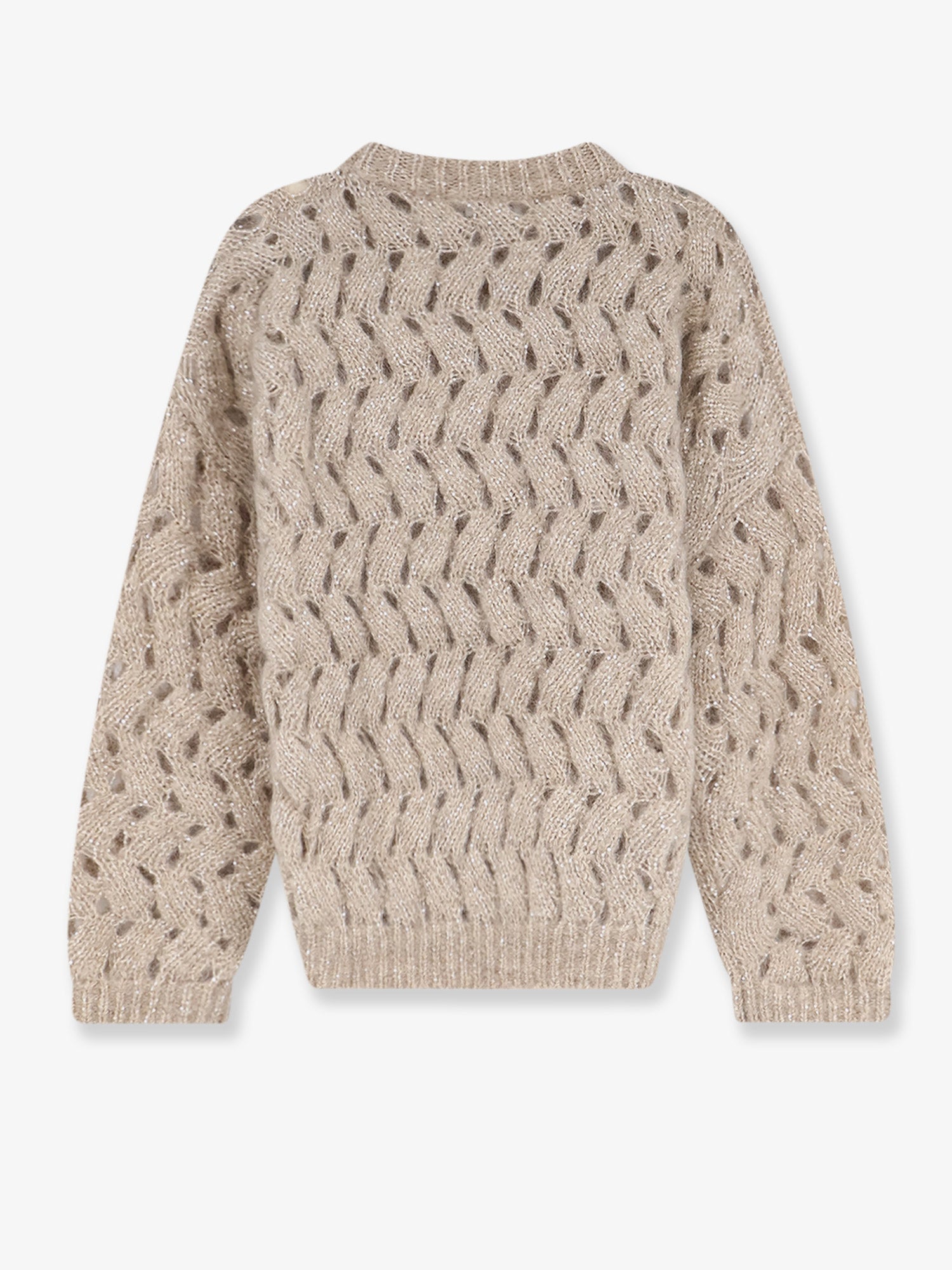Brunello Cucinelli Perforated Sweater With Micro Sequins
