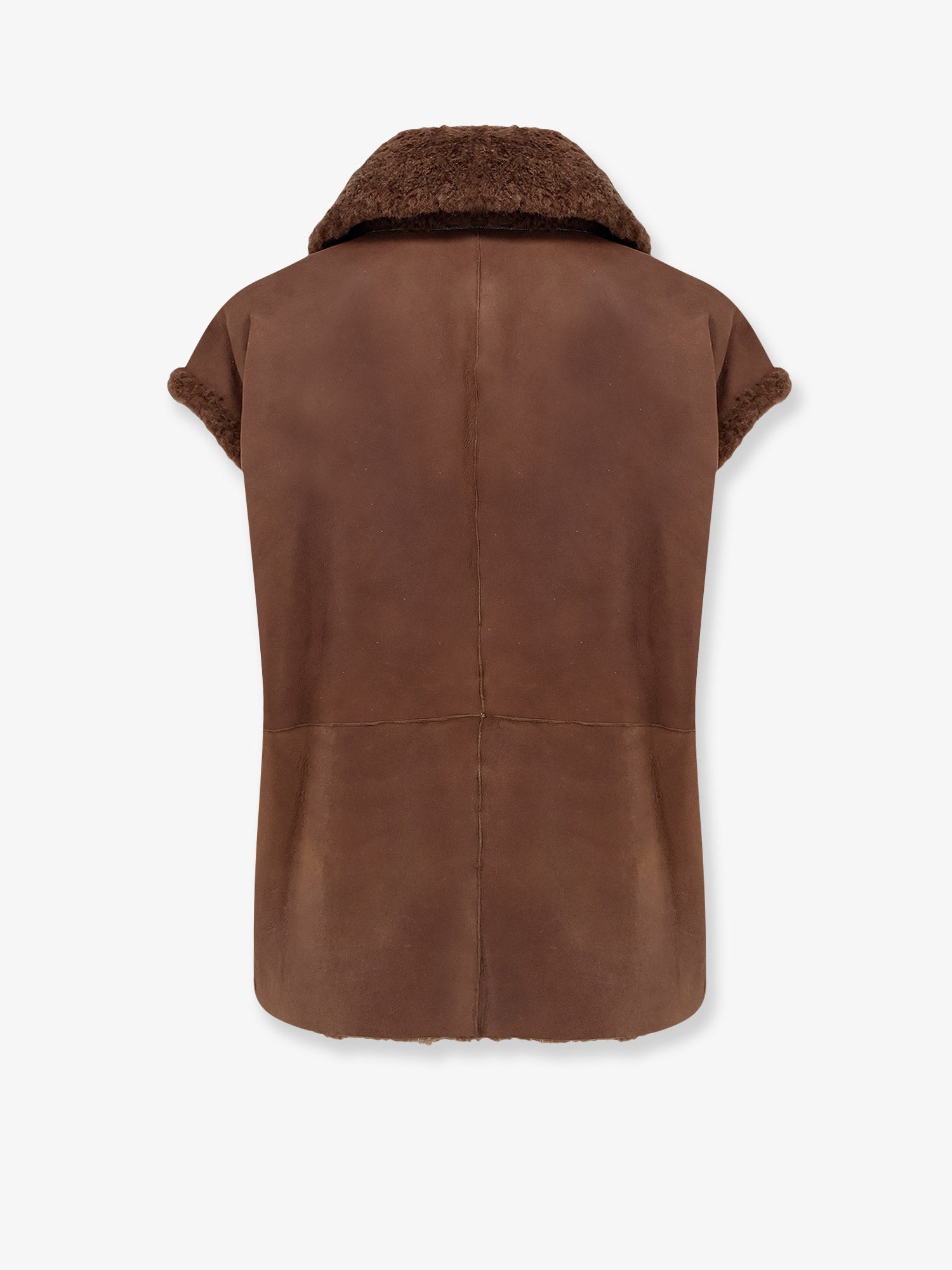 Brunello Cucinelli Shearling Sleeveless Jacket