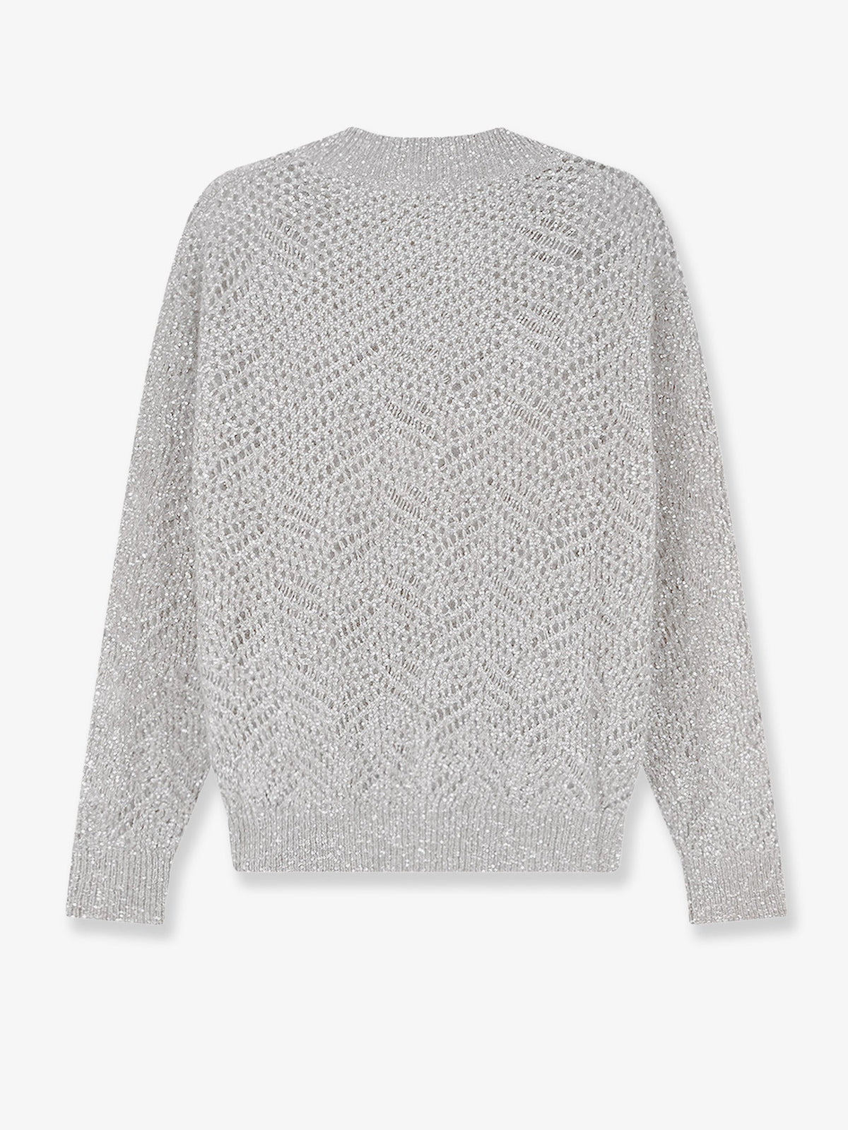 Brunello Cucinelli Mohair Blend Sweater With Dazzling Pattern