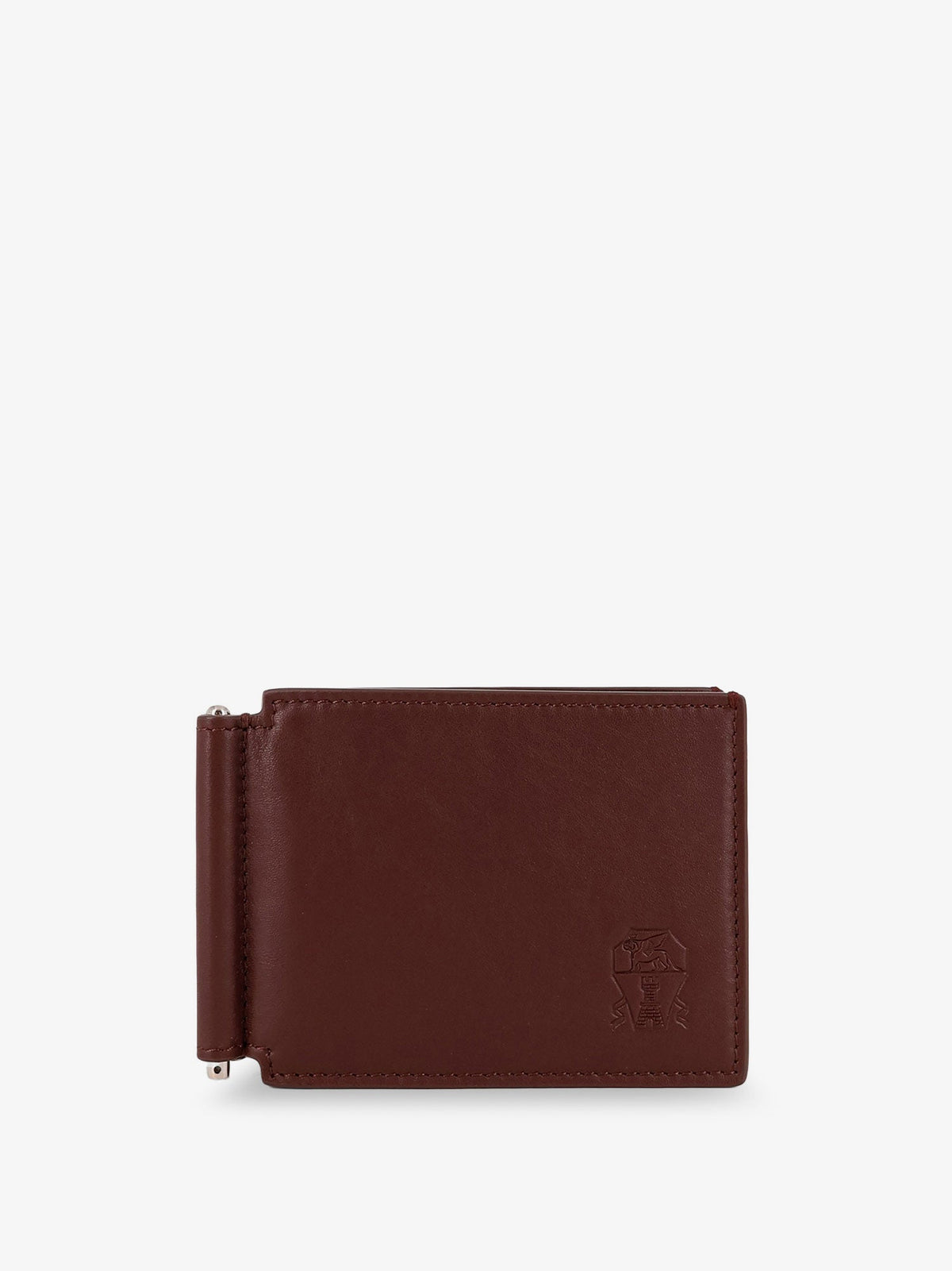 Brunello Cucinelli Leather Wallet With Engraved Logo