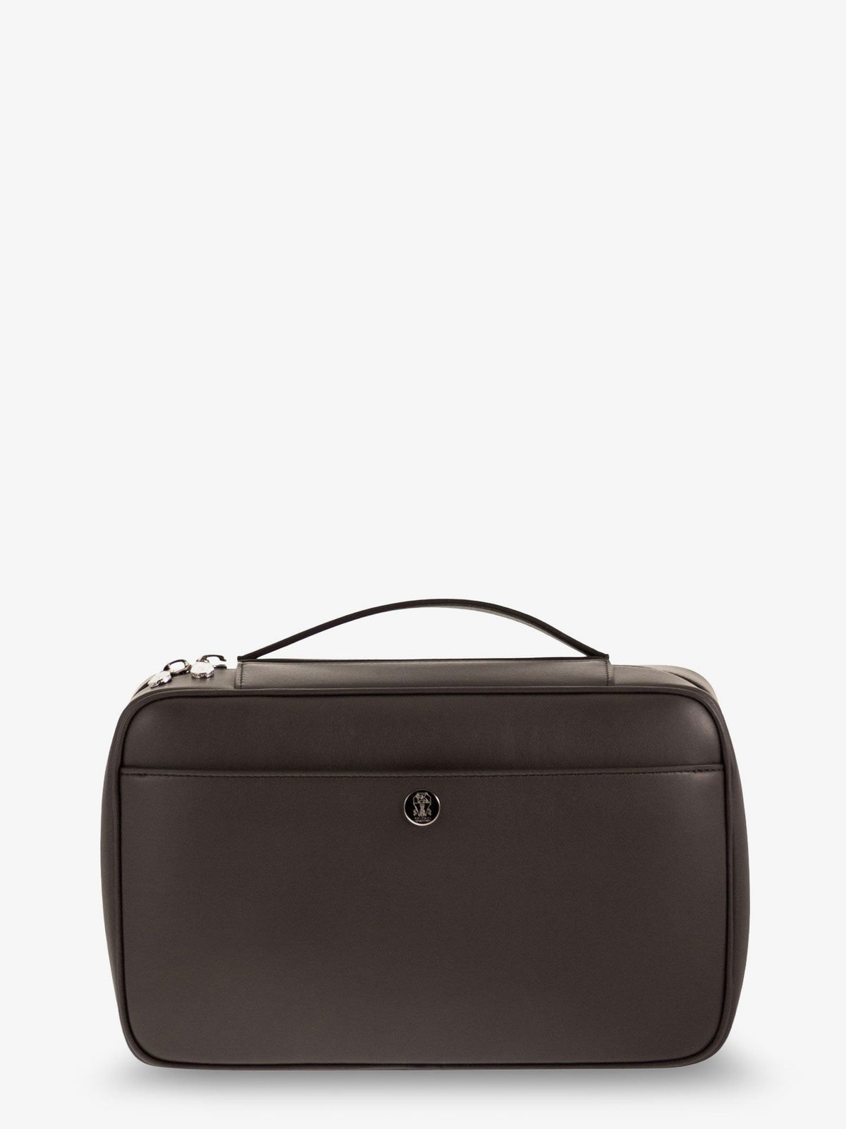 Brunello Cucinelli Leather Beauty Case With Metal Logo Detail