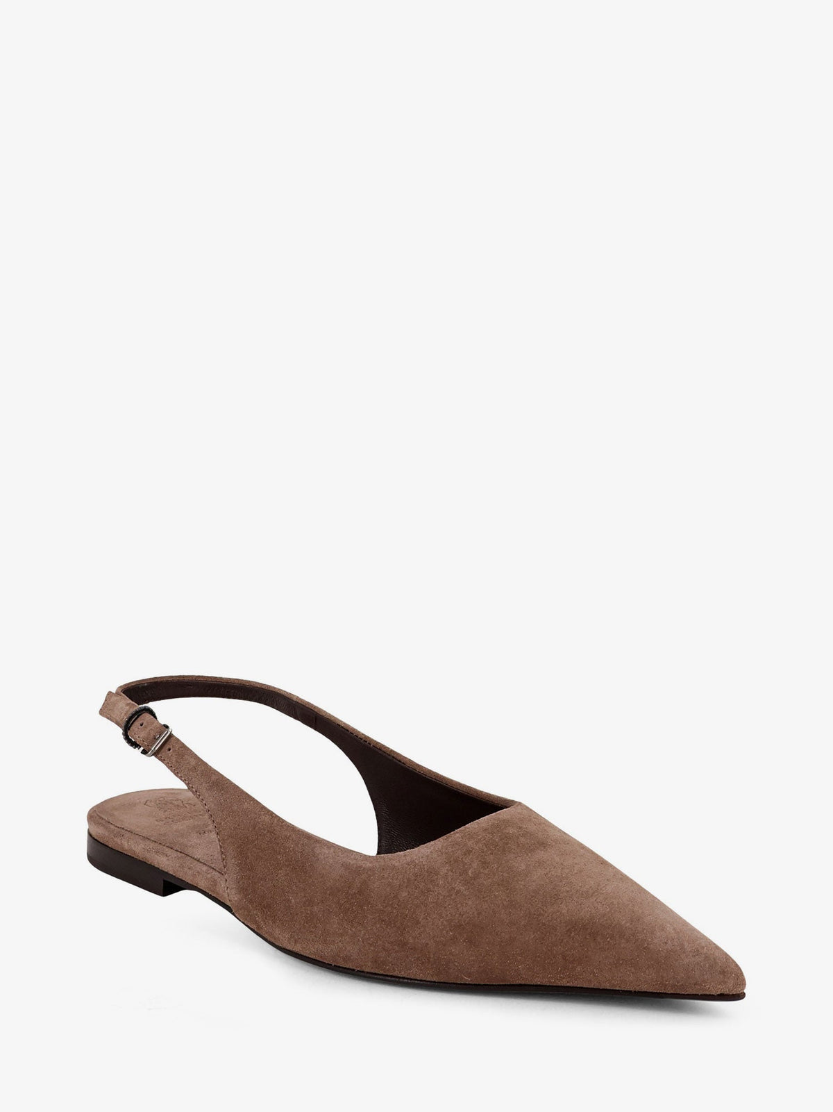 Brunello Cucinelli Suede Ballerinas With Side Monili Detail