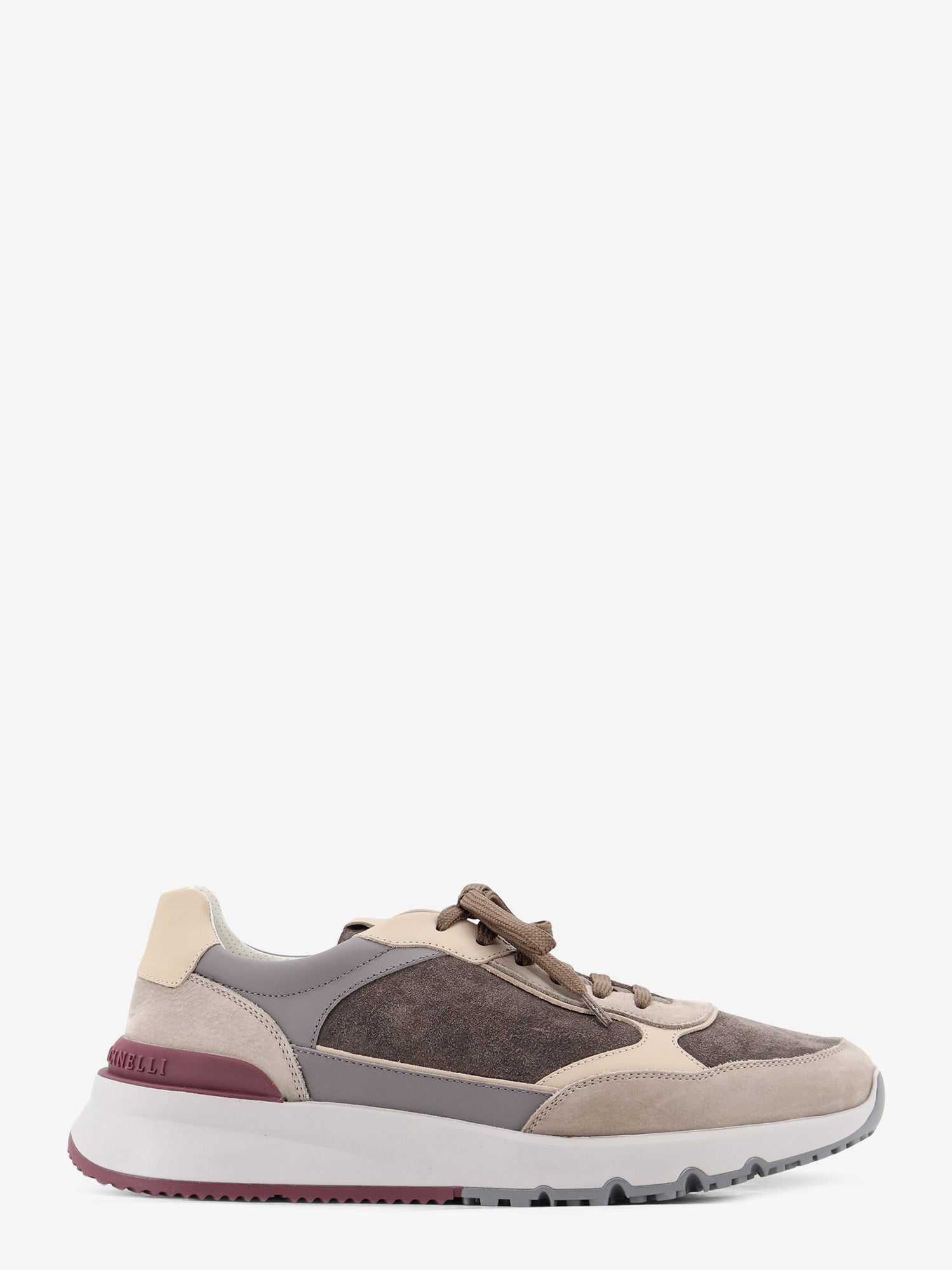 Brunello Cucinelli Suede Sneakers With Leather Inserts