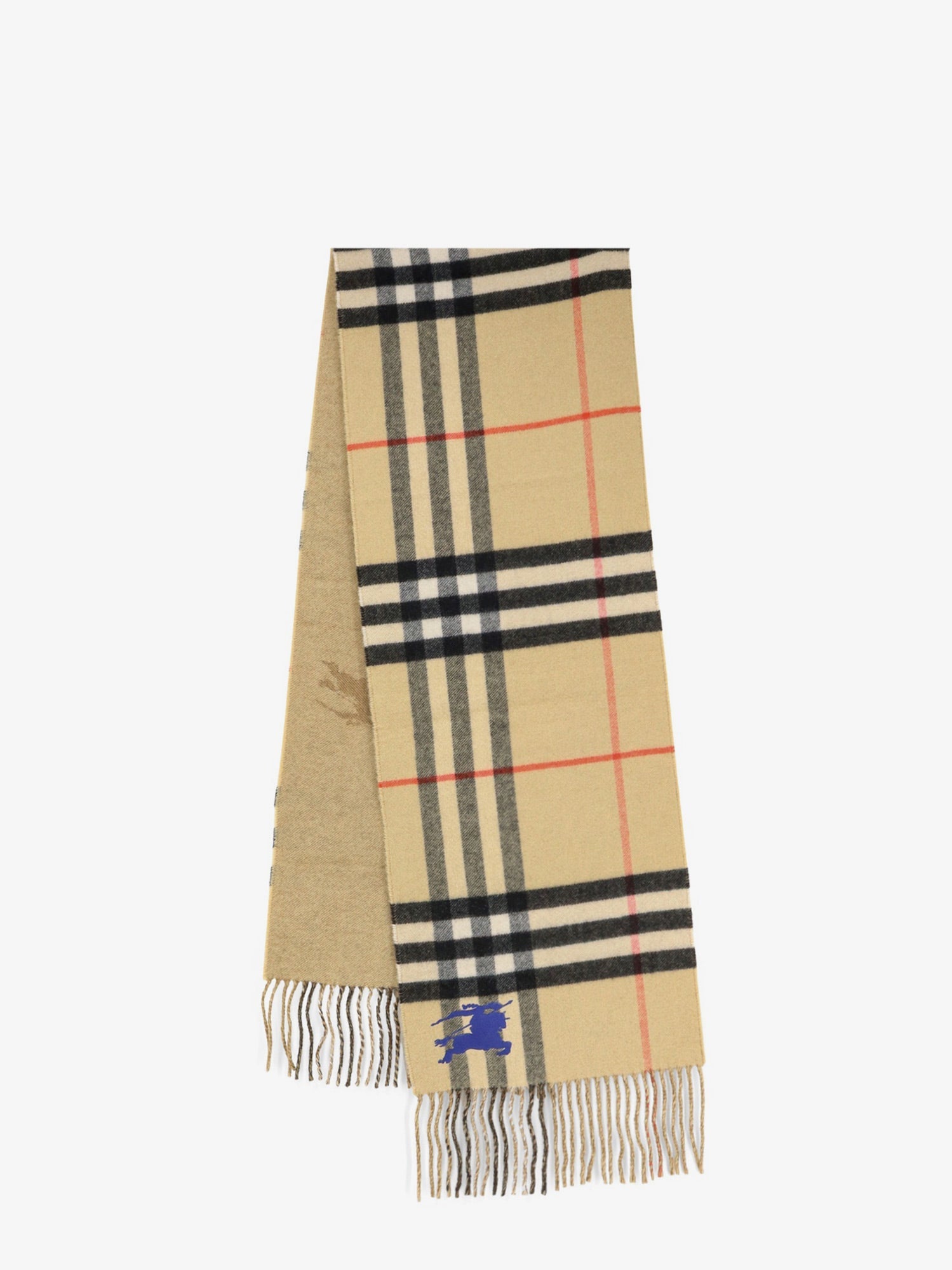 Burberry Cashmere Scarf With Check Motif