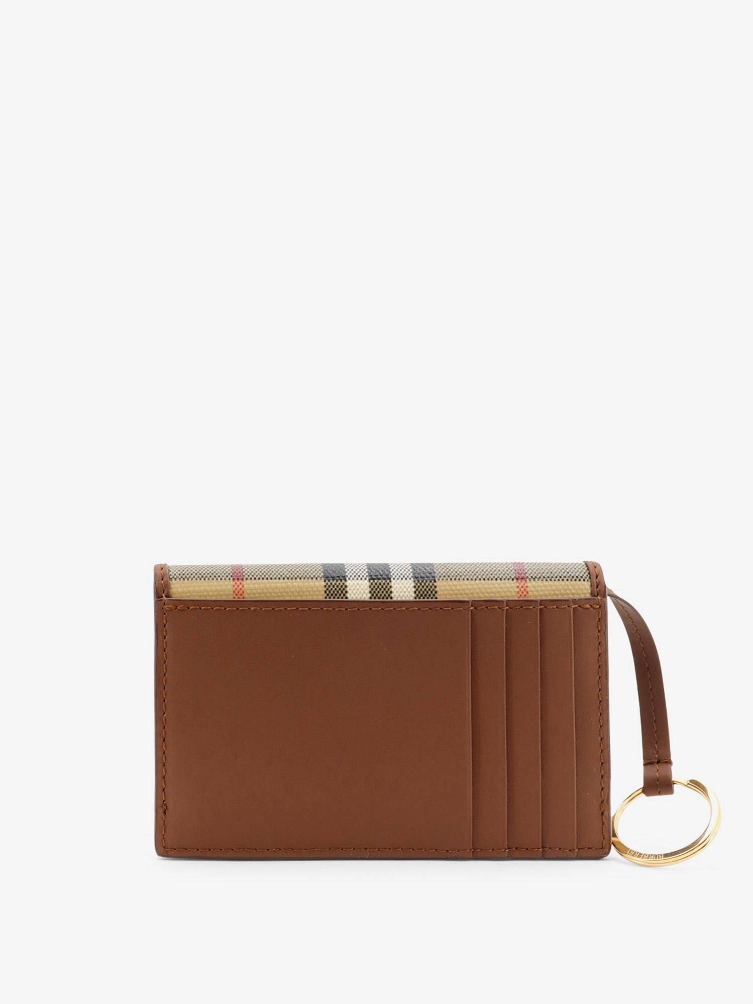 Burberry Coated Canvas Wallet With Check Pattern