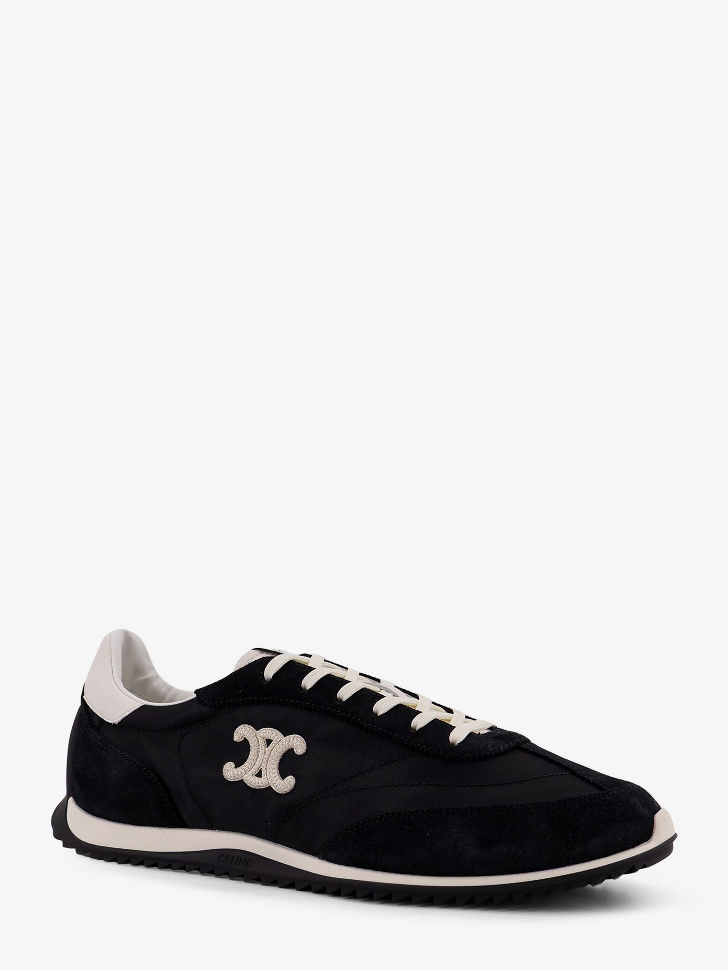 Celine Nylon Racer Sneakers With Triomphe Logo On The Side