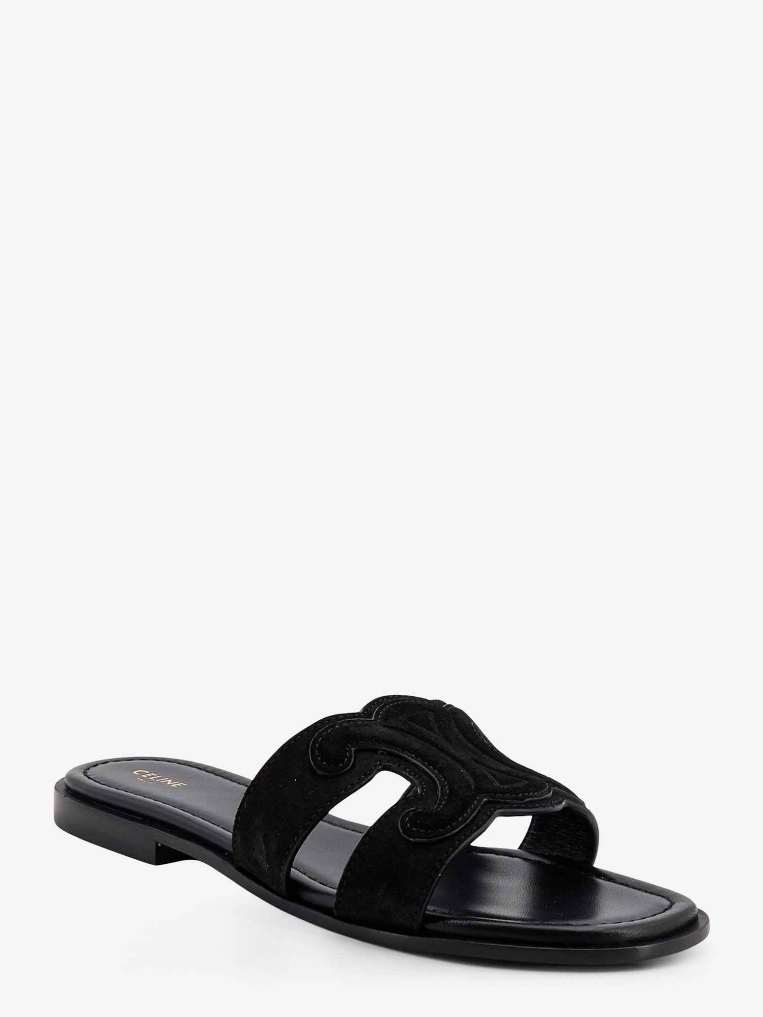 Celine Marina Suede Sandals With Triomphe Logo