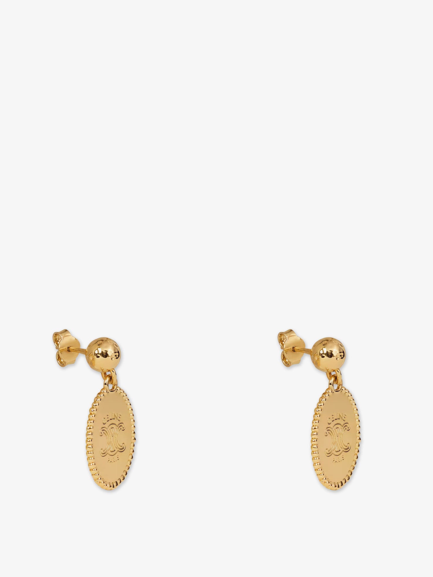 Celine Brass Earrings With Gold Finish